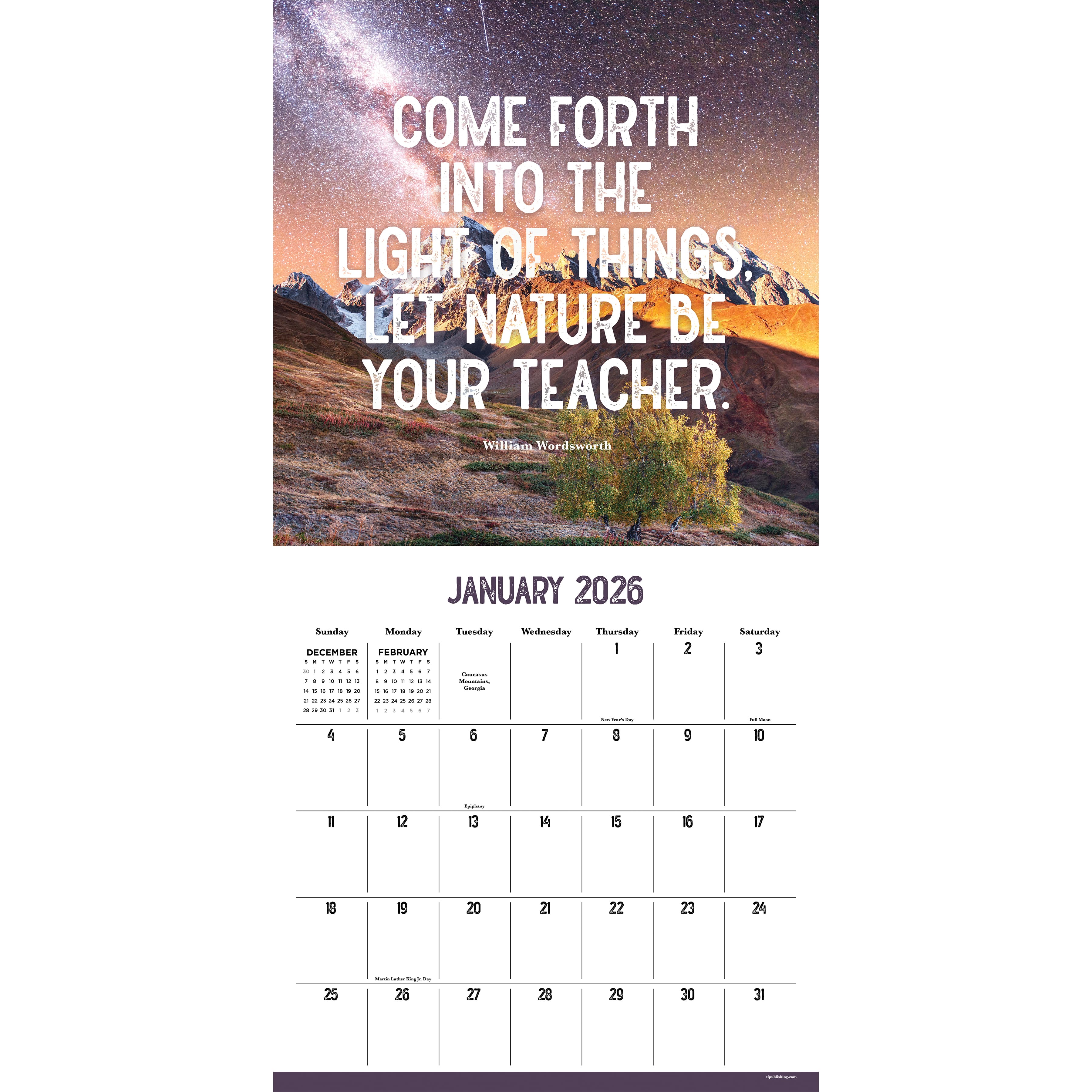 2026 The Great Outdoors Wall Calendar