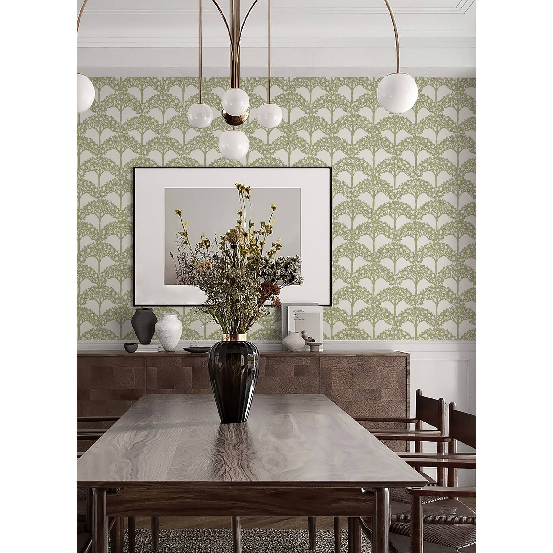 NuWallpaper Finley Green Peel & Stick Wallpaper