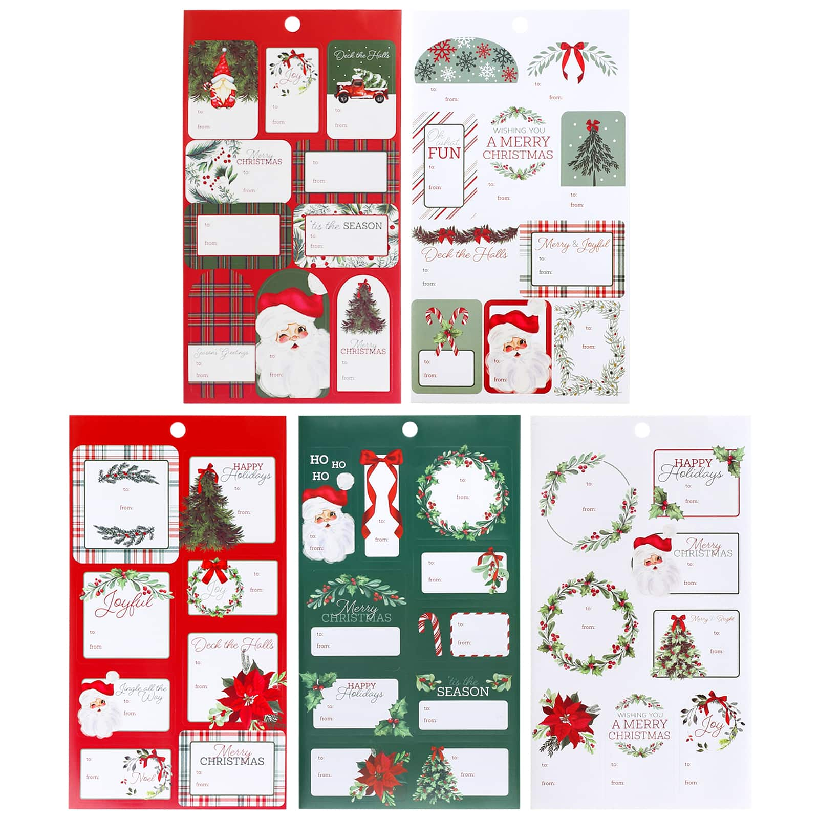 Traditional Christmas Sticker Gift Tags, 120ct. by Celebrate It&#x2122;