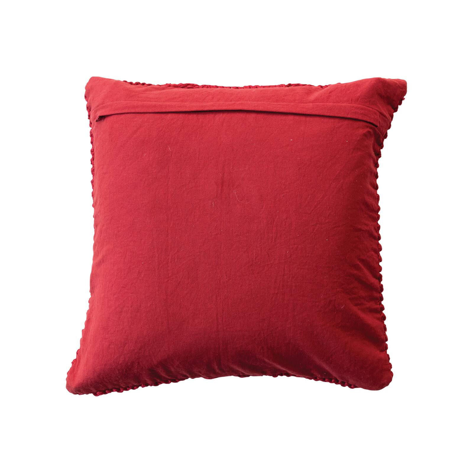 Hello Honey&#xAE; 20&#x22; Red Square Cable Knit Pillow