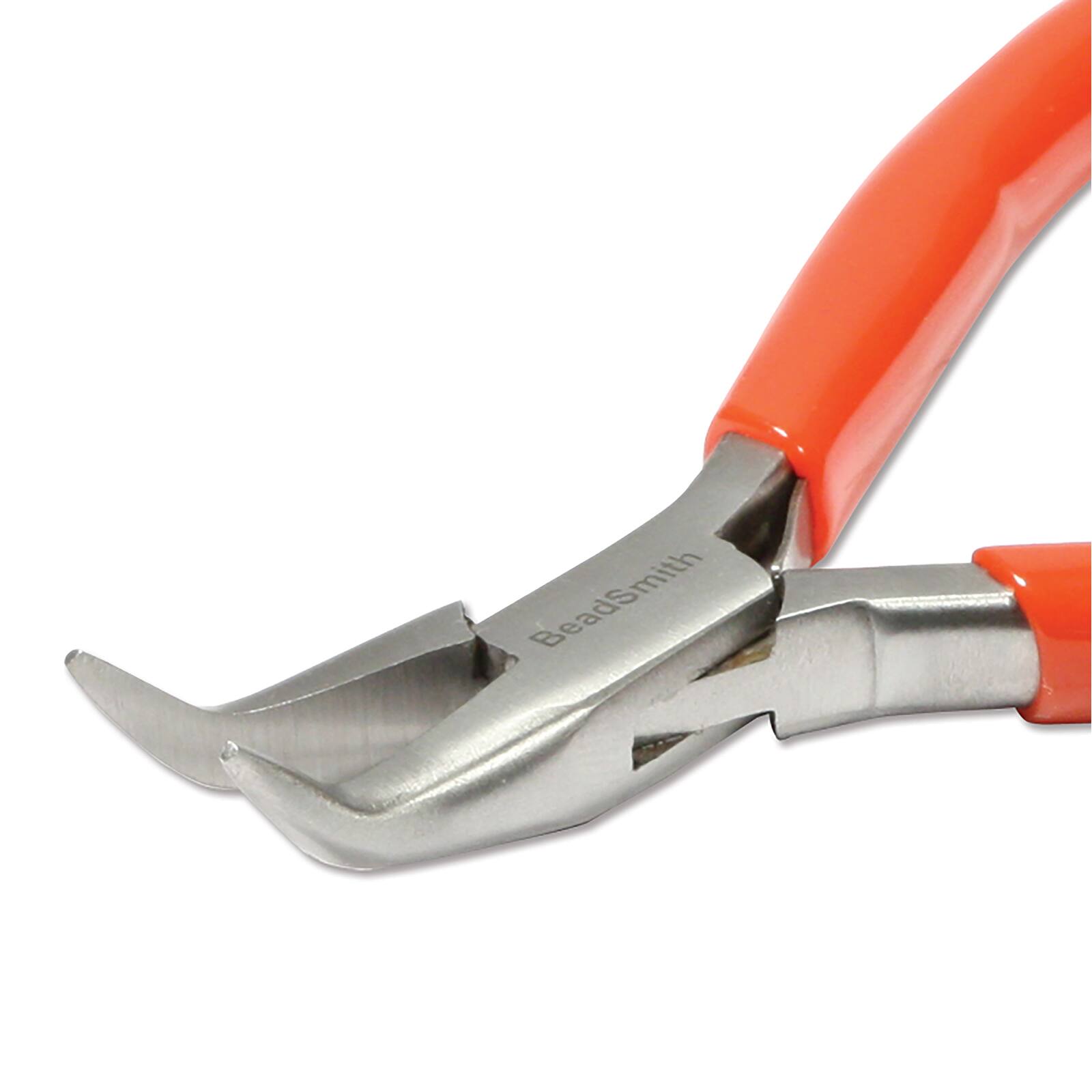 The Beadsmith® 4.75" Red Bent Chain Nose Pliers