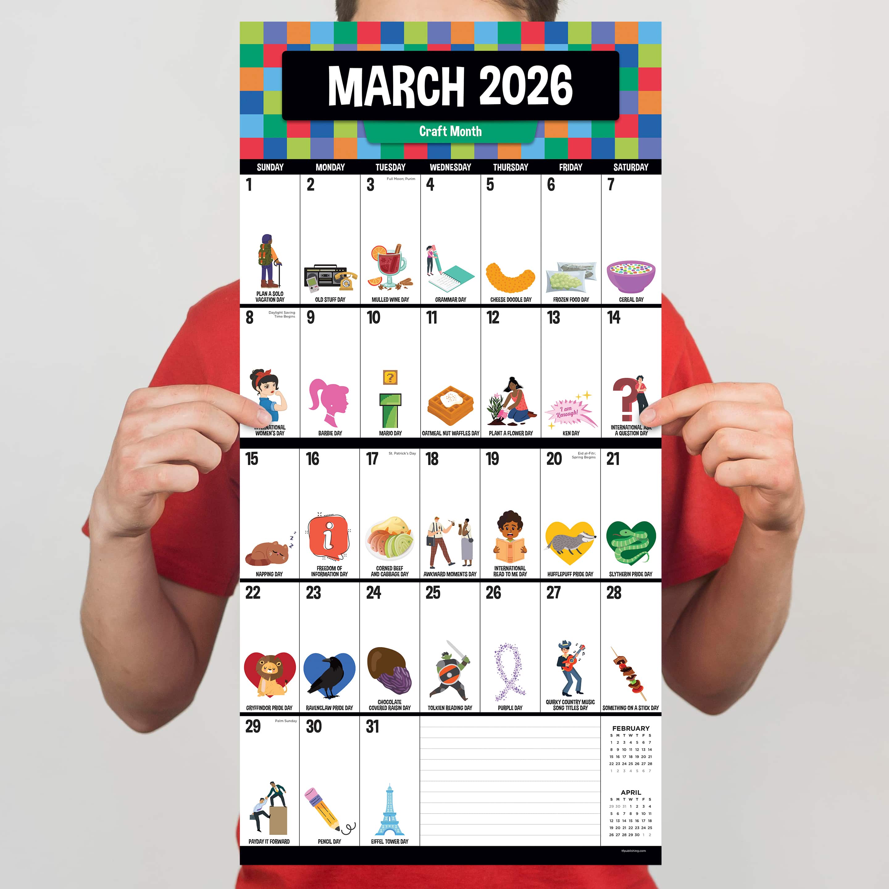 2026 Every Day&#x27;s A Holiday Wall Calendar