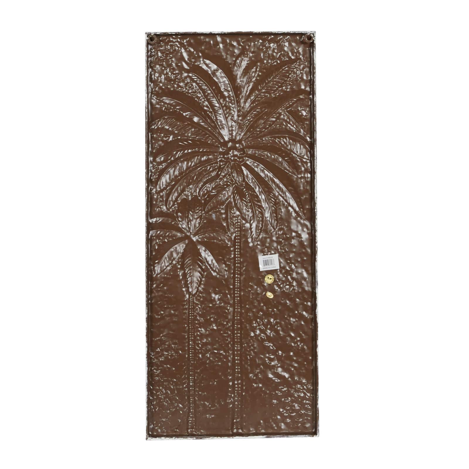33" Gold Iron Coastal Palm Trees Wall Décor