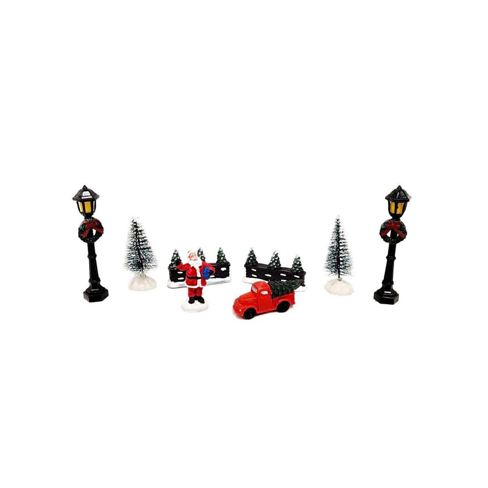 Wizardi Christmas Trees & Santa's Christmas Village Decoration Set