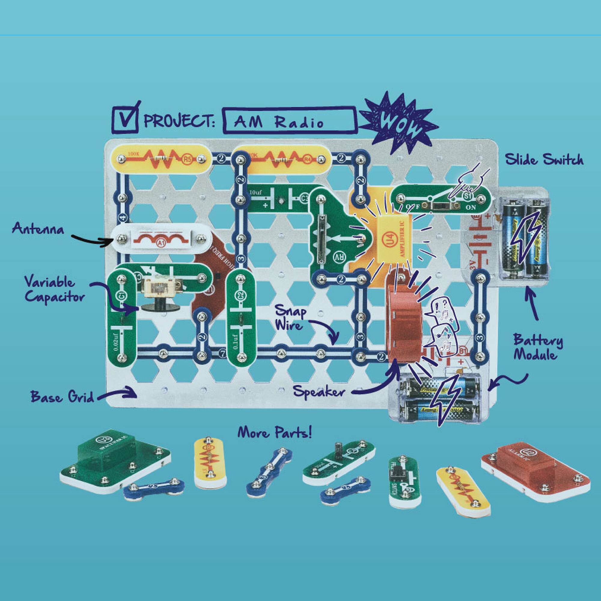 Elenco® Snap Circuits® SC-300 Exploration STEM Educational Kit