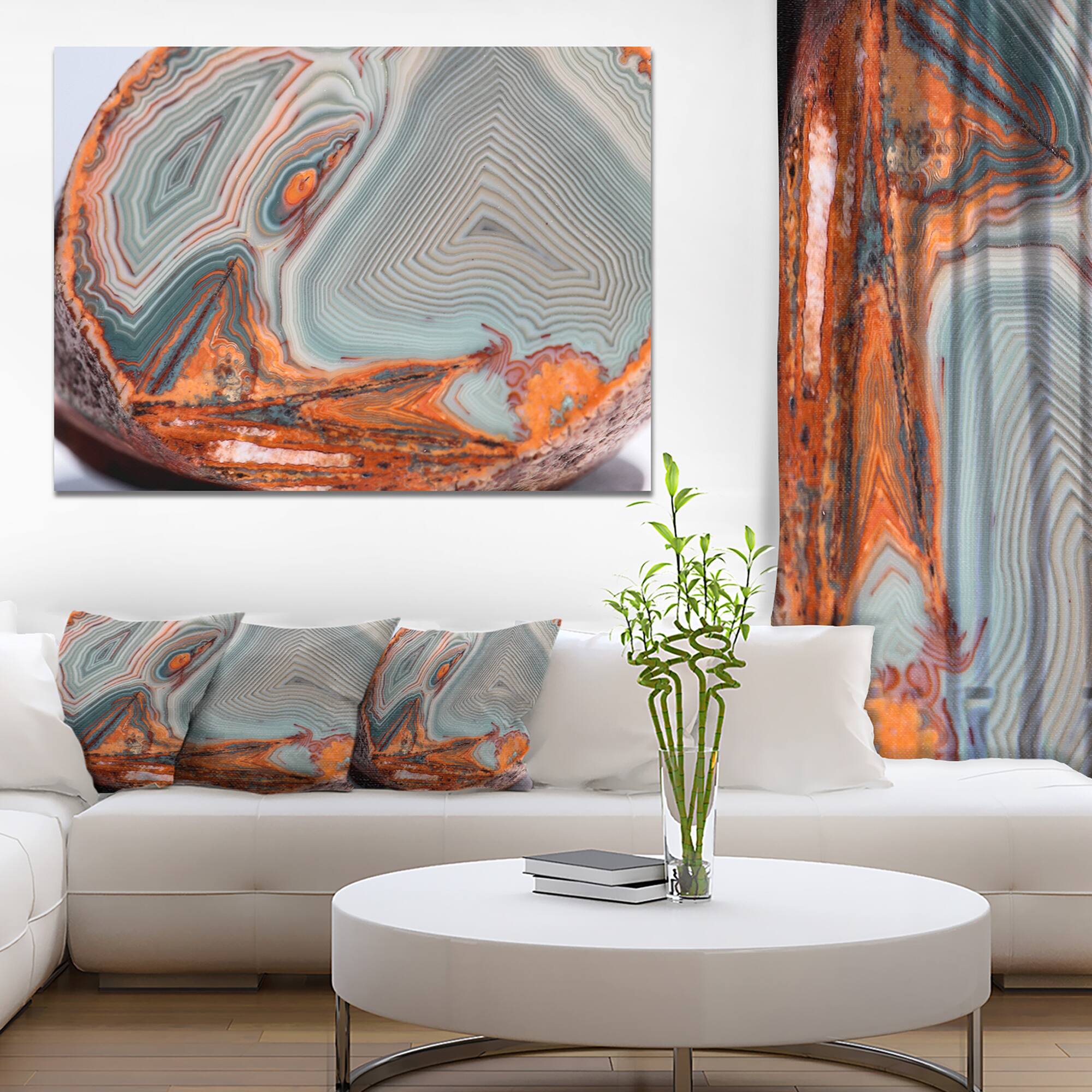 Designart - Beautiful Lake Superior Agate - Abstract Canvas Art Print