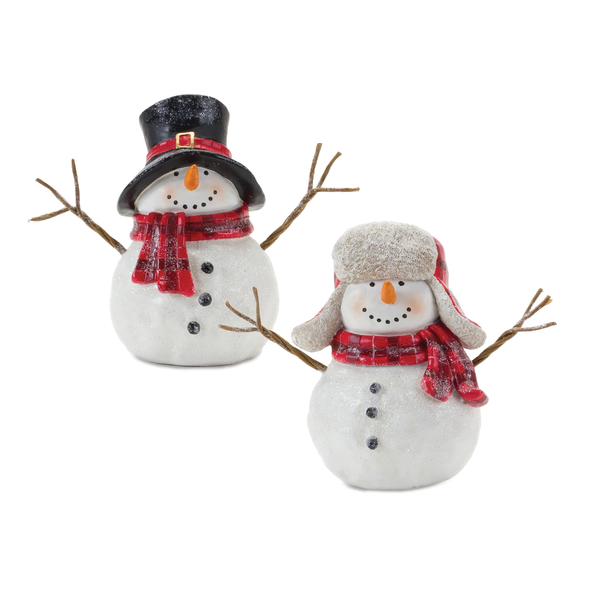 6&#x22; Snowman with Scarf Figurine Set