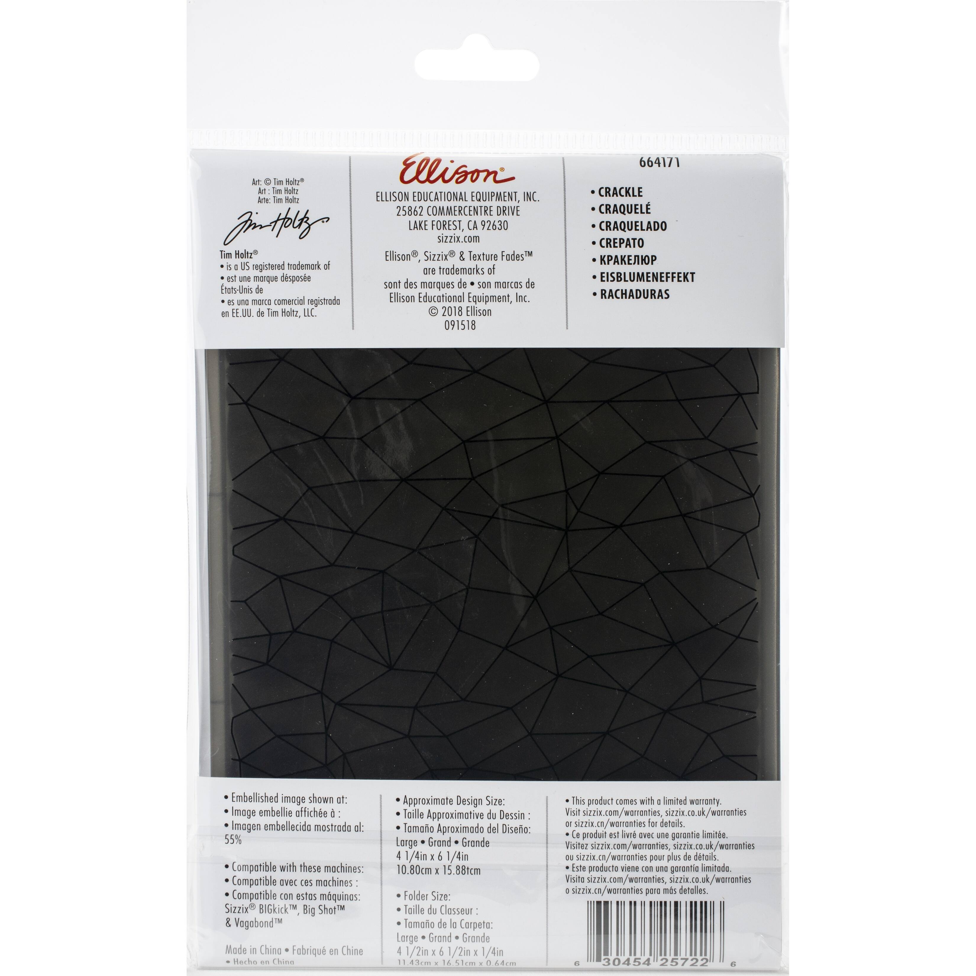 Sizzix® 3D Texture Fades™ Tim Holtz® Crackle Embossing Folder