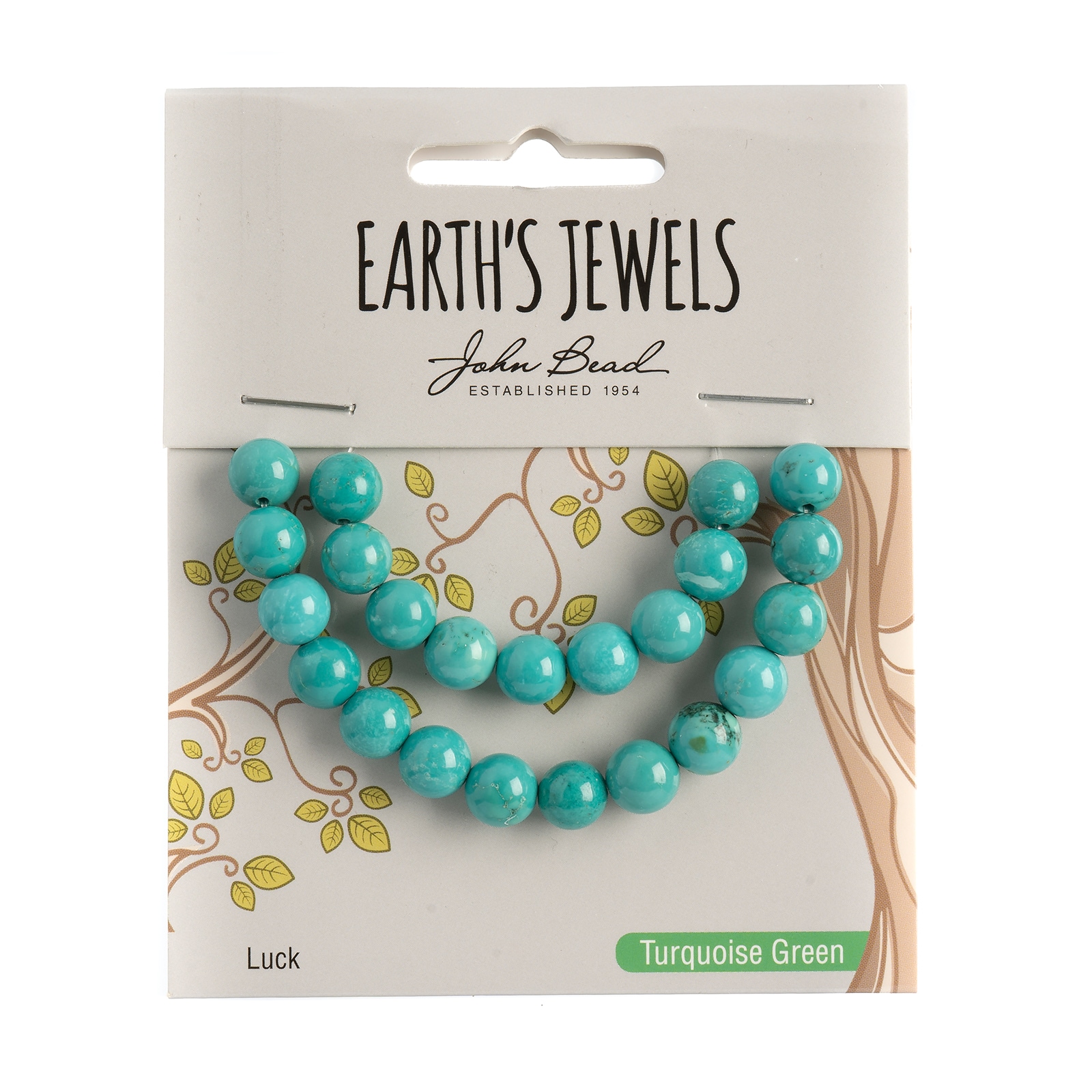 John Bead Earth&#x27;s Jewels Natural Stone Round Beads, 8mm