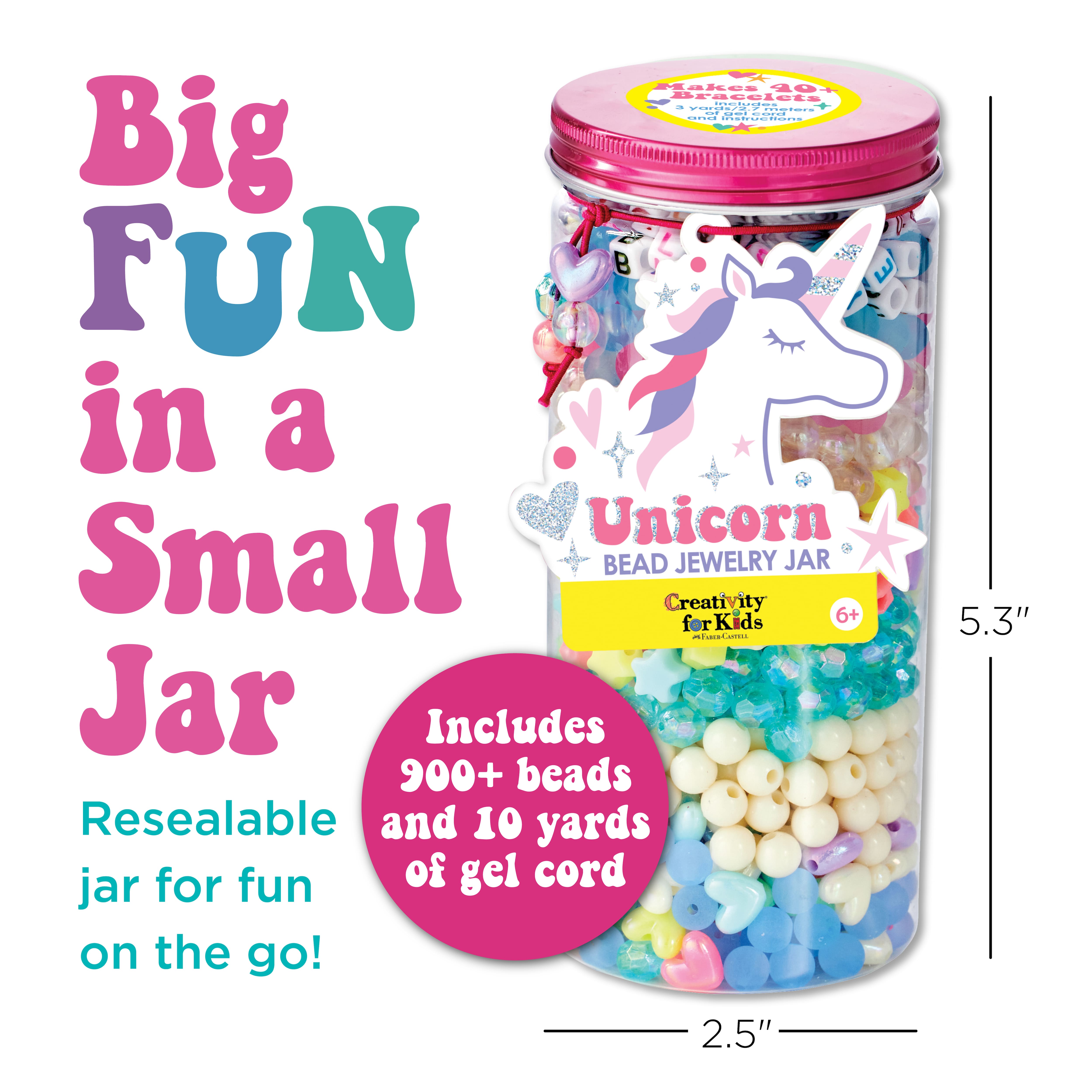 Creativity for Kids&#xAE; Unicorn Bead Jewelry Jar