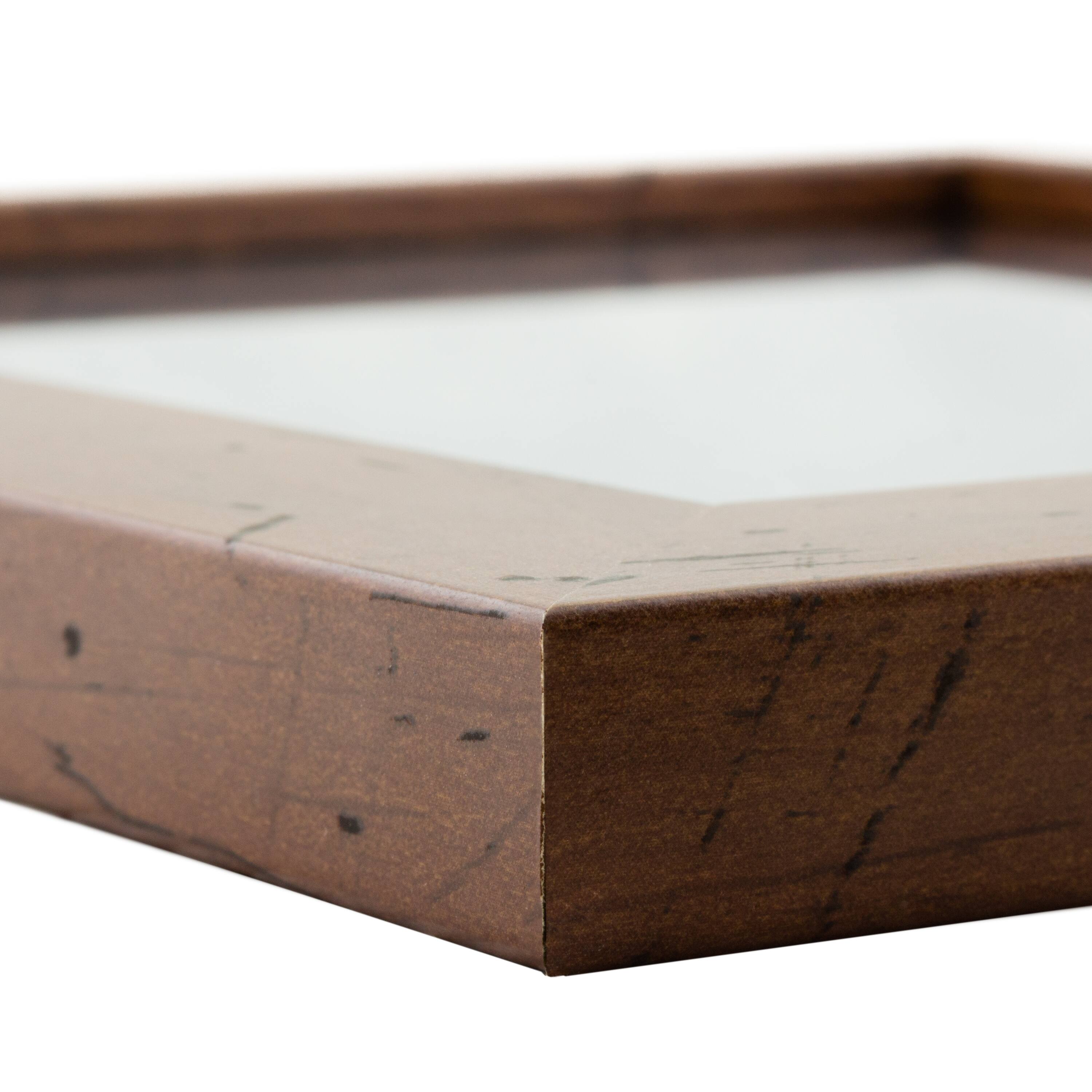 Craig Frames Bauhaus 125 Dark Walnut Picture Frame with Mat