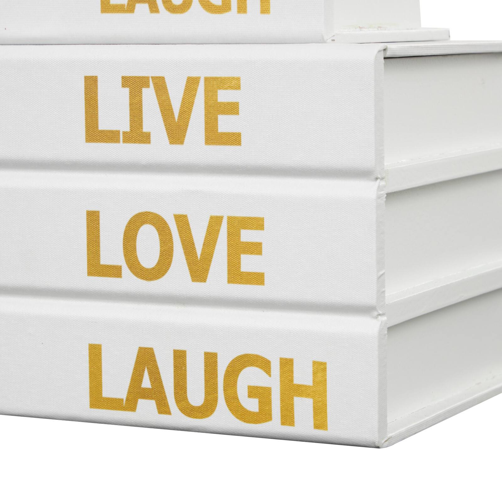 Live, Laugh, Love Canvas Storage Book Box Set