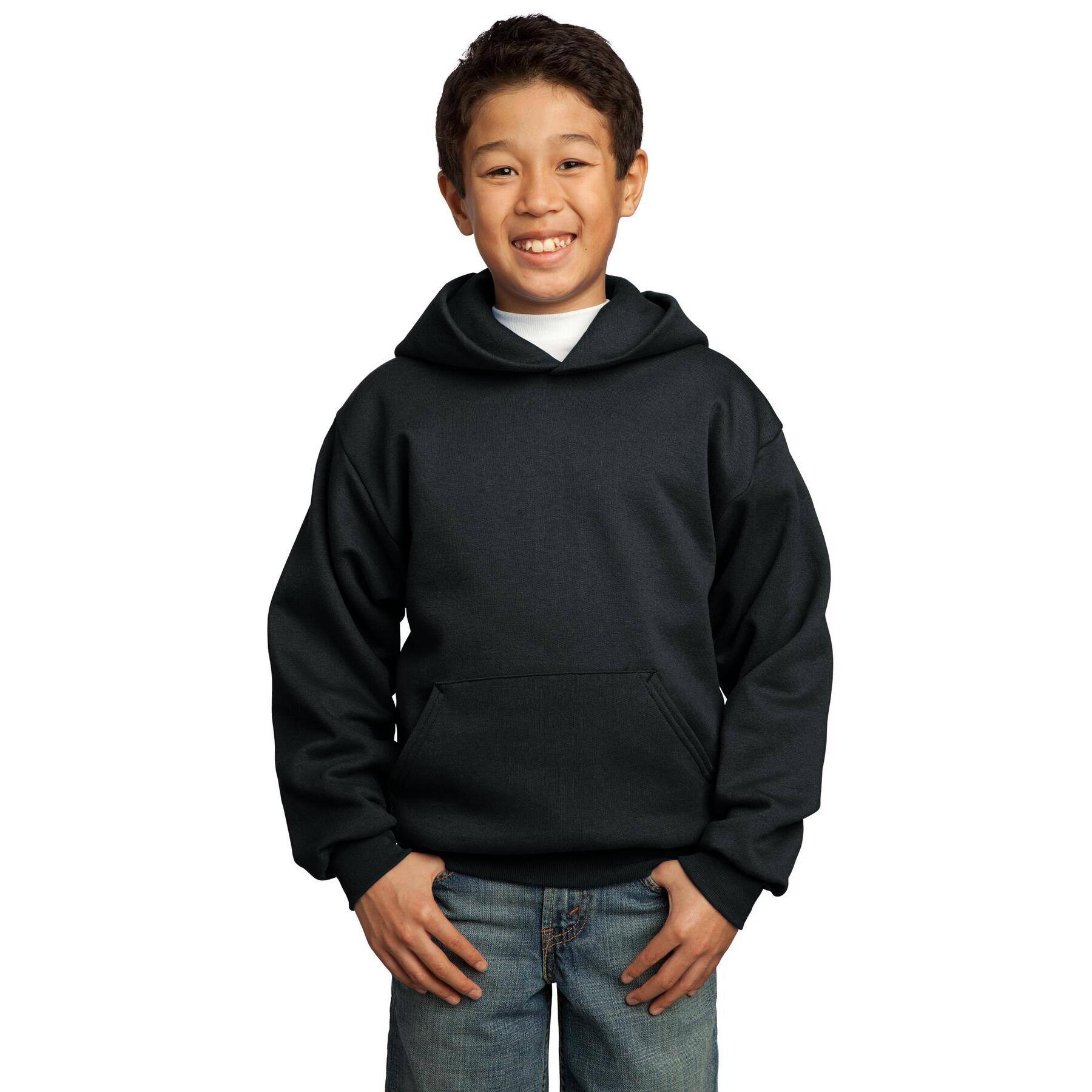 Port & Company® Neutrals Youth Core Fleece Pullover Hooded Sweatshirt