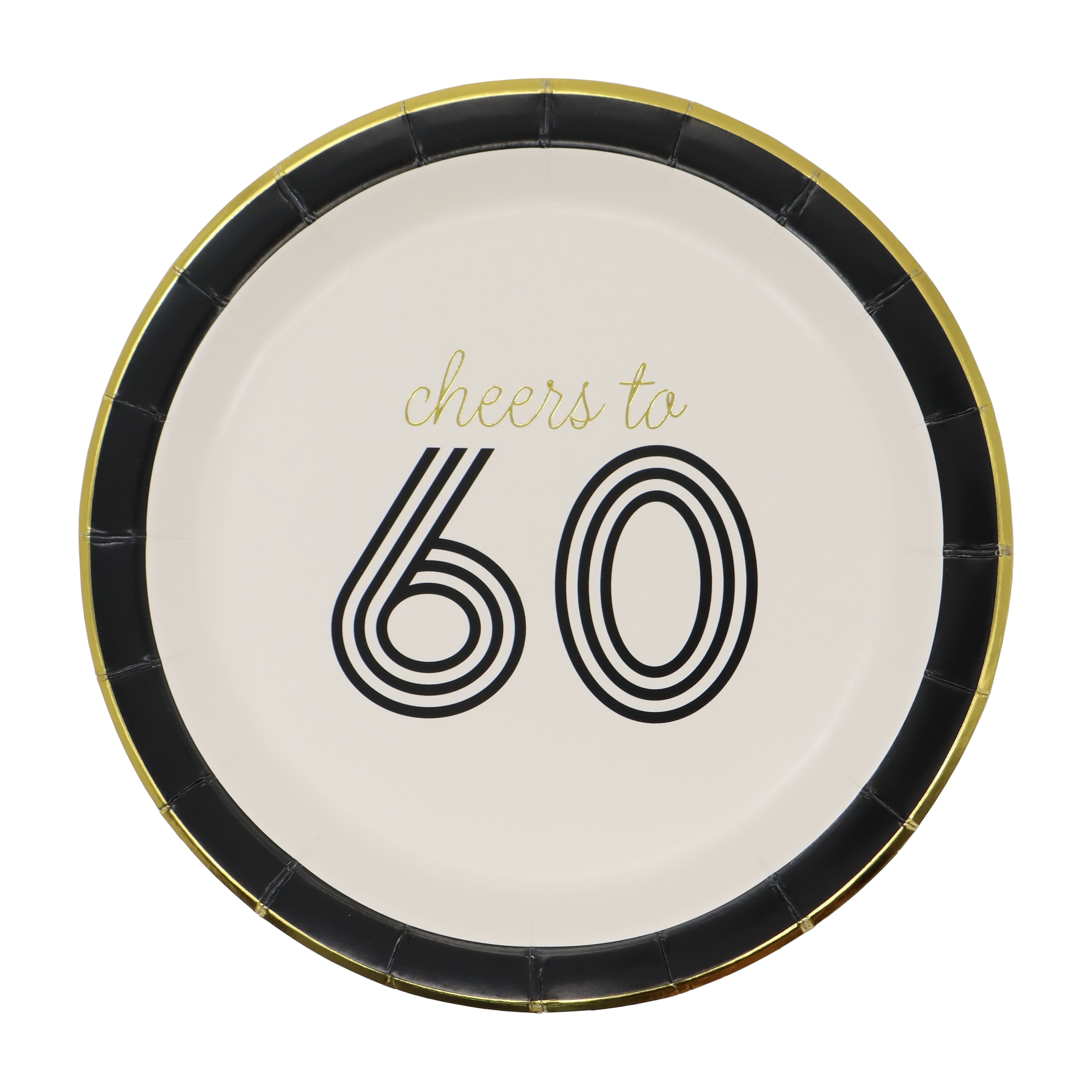 7" Cheers to 60 Snack Plates, 8ct. by Celebrate It™