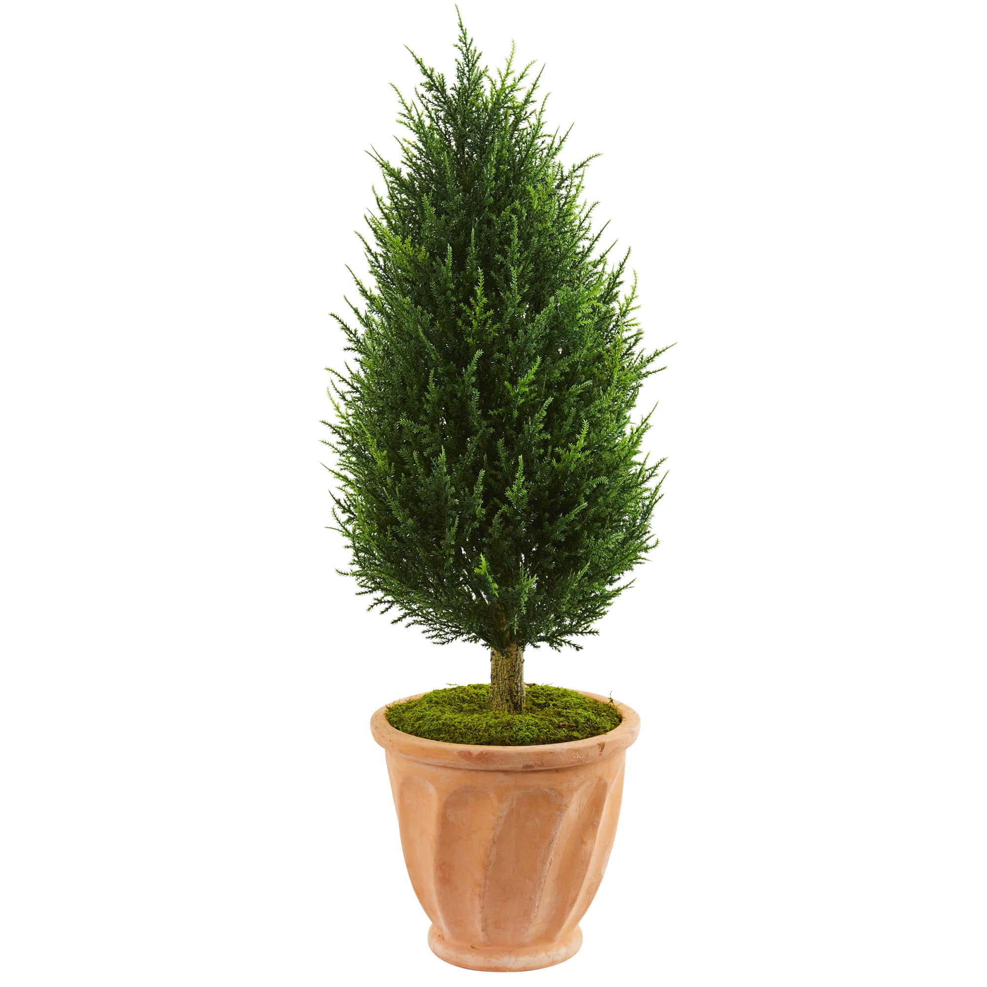 3.5ft. Cypress Artificial Tree in Terracotta Planter UV Resistant (Indoor/Outdoor)
