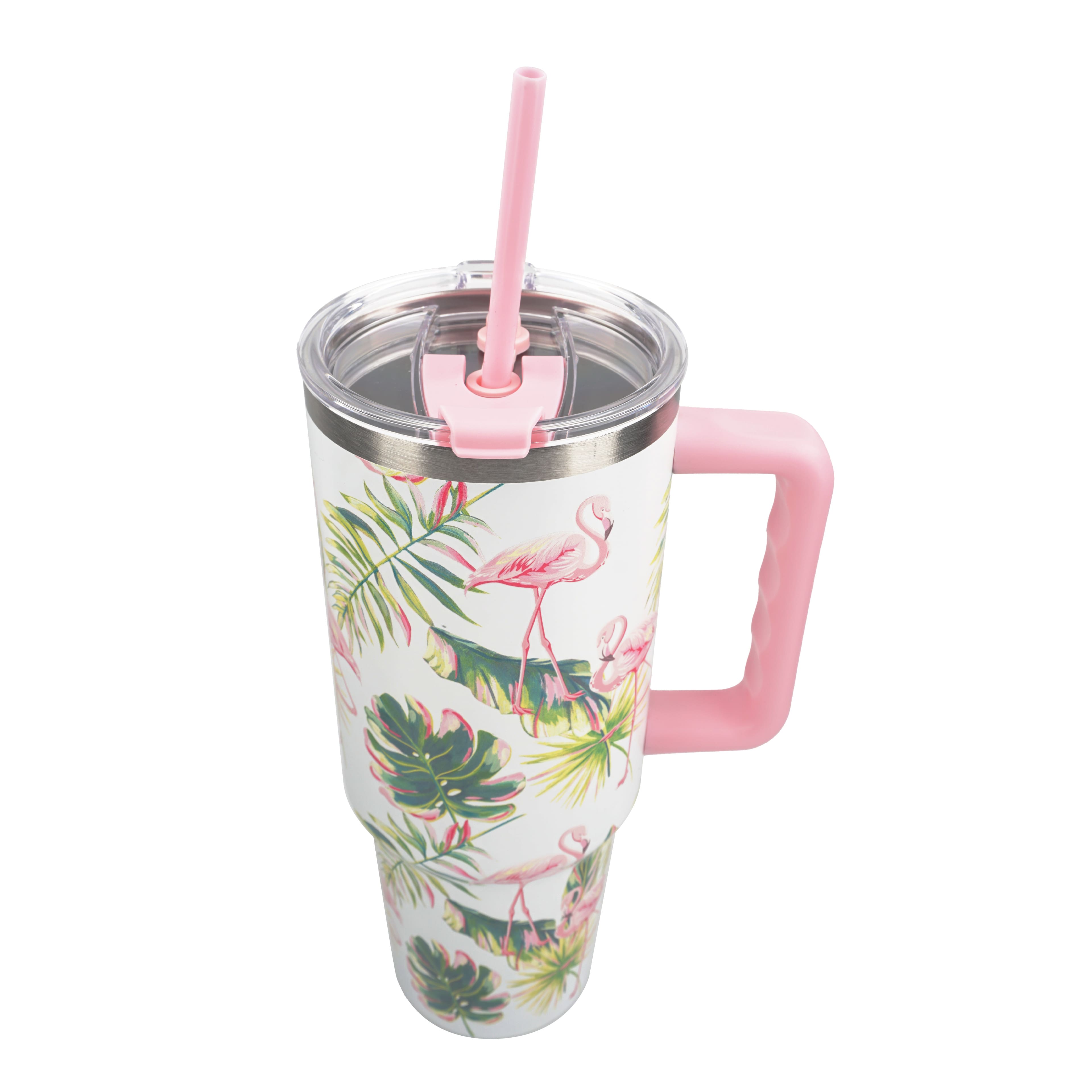 40oz. Flamingo Toss Stainless Steel Insulated Tumbler by Celebrate It&#x2122;