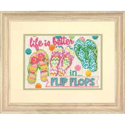 Dimensions Flip Flops Cross Stitch Kit