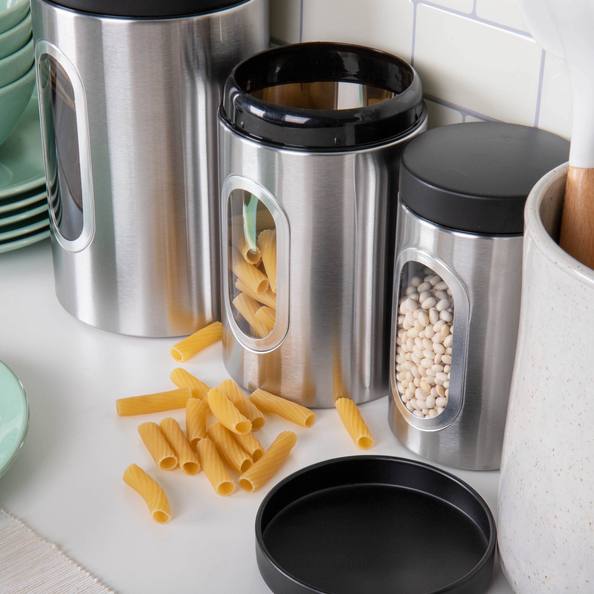 Mind Reader 3 Piece Canister Set with Window