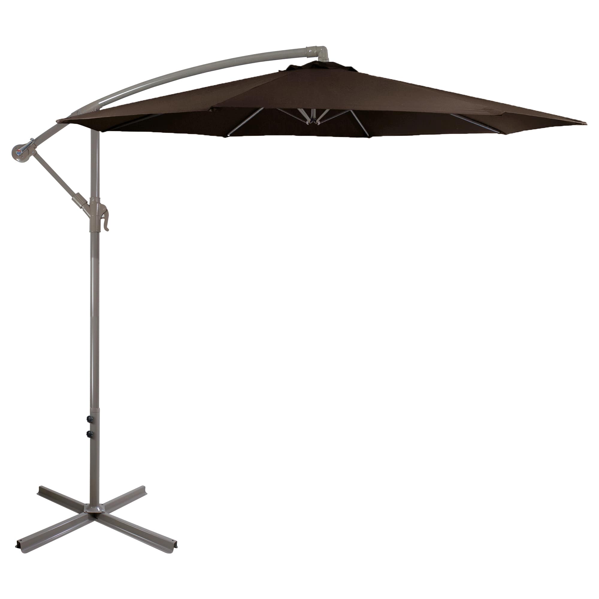 10ft. Offset Outdoor Patio Umbrella with Hand Crank
