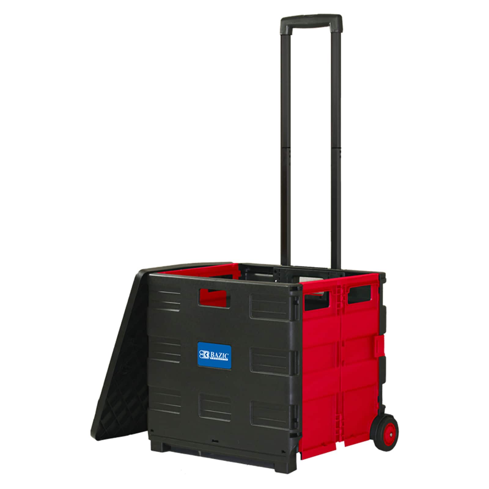 BAZIC&#xAE; Folding Cart on Wheels with Lid Cover