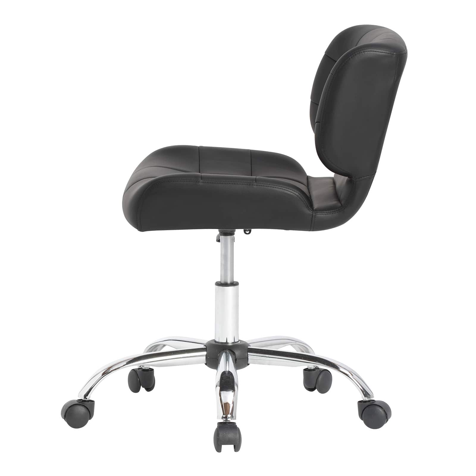 Calico Designs Crest Black Mobile Office Task Chair with Adjustable Height