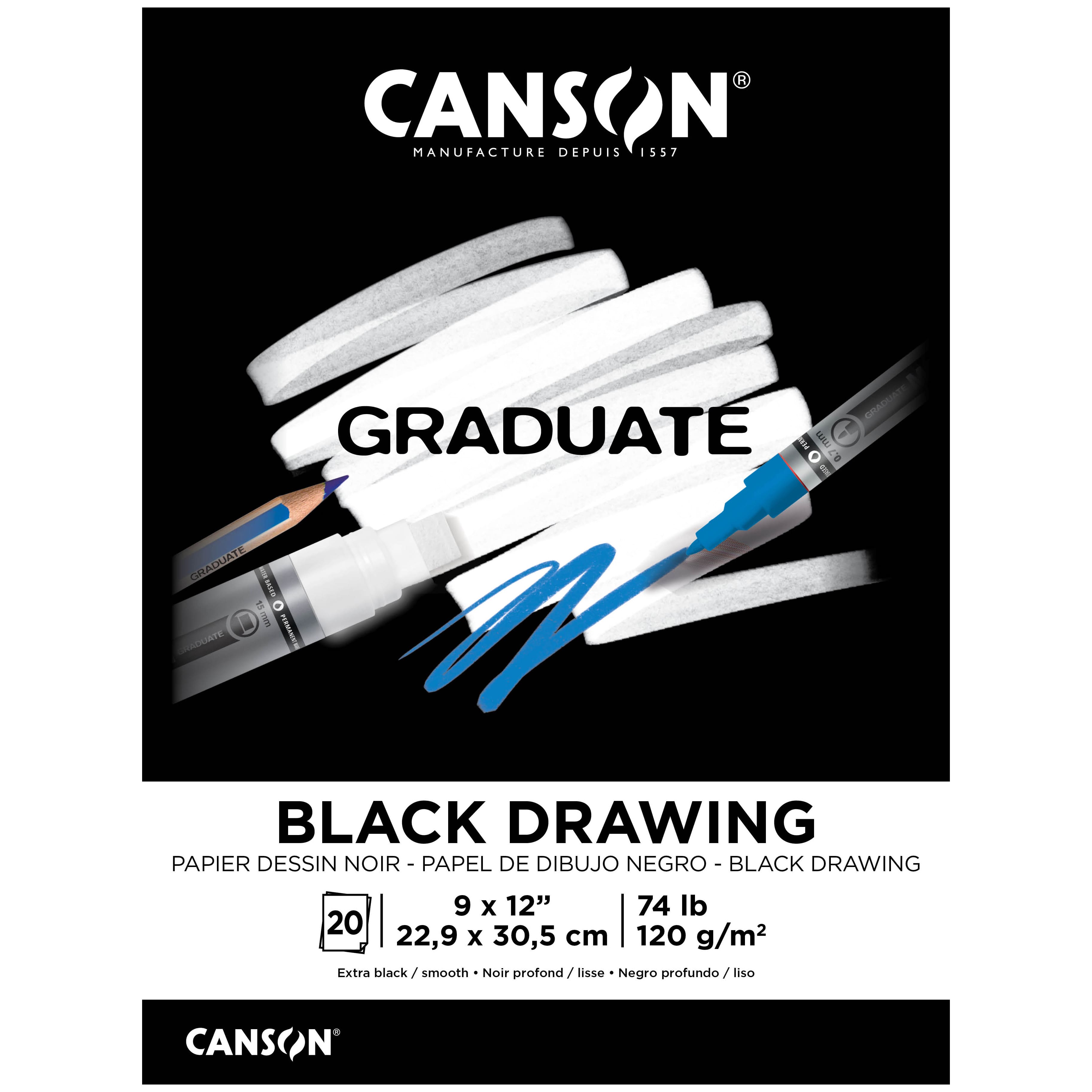 Canson® Graduate Foldover Bristol Pad, 9 x 12