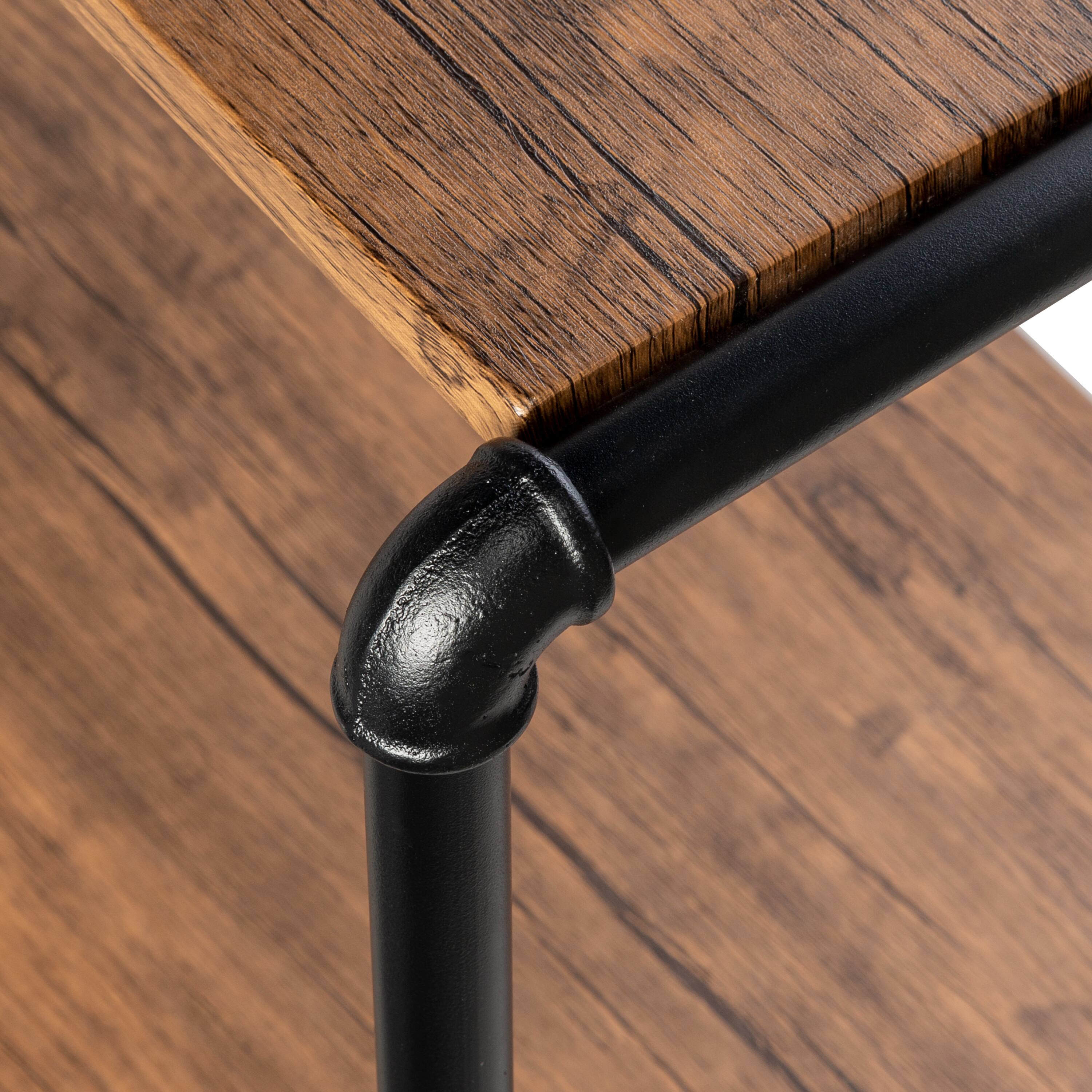 Honey Can Do 4-Tier Industrial Rolling Bookshelf