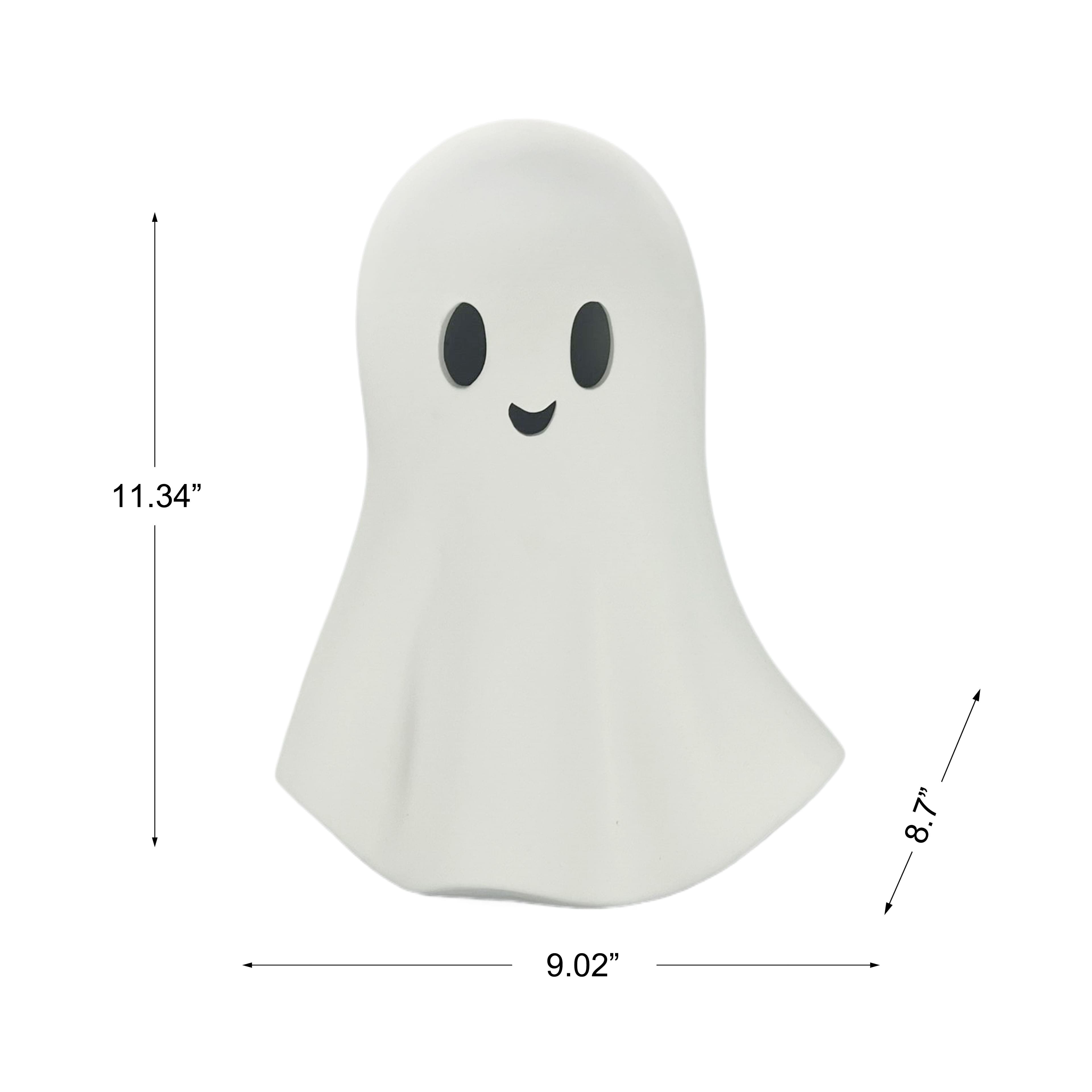 11.25&#x22; DIY Ceramic LED Ghost D&#xE9;cor by Make Market&#xAE;
