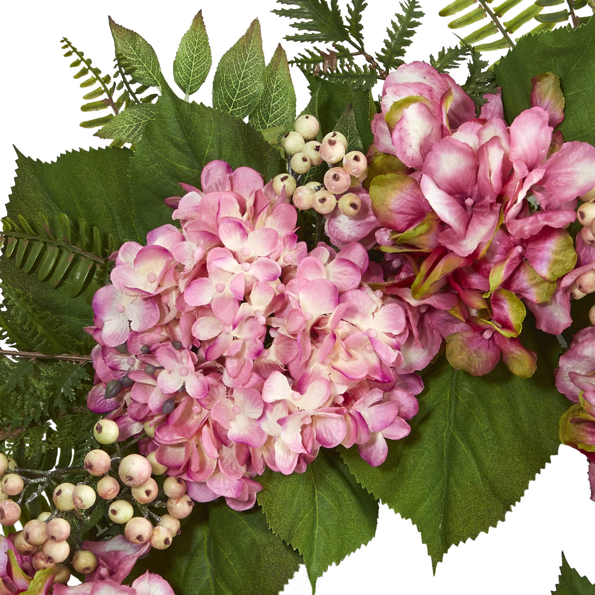 24&#x201D; Pink Hydrangea with Berry Wreath