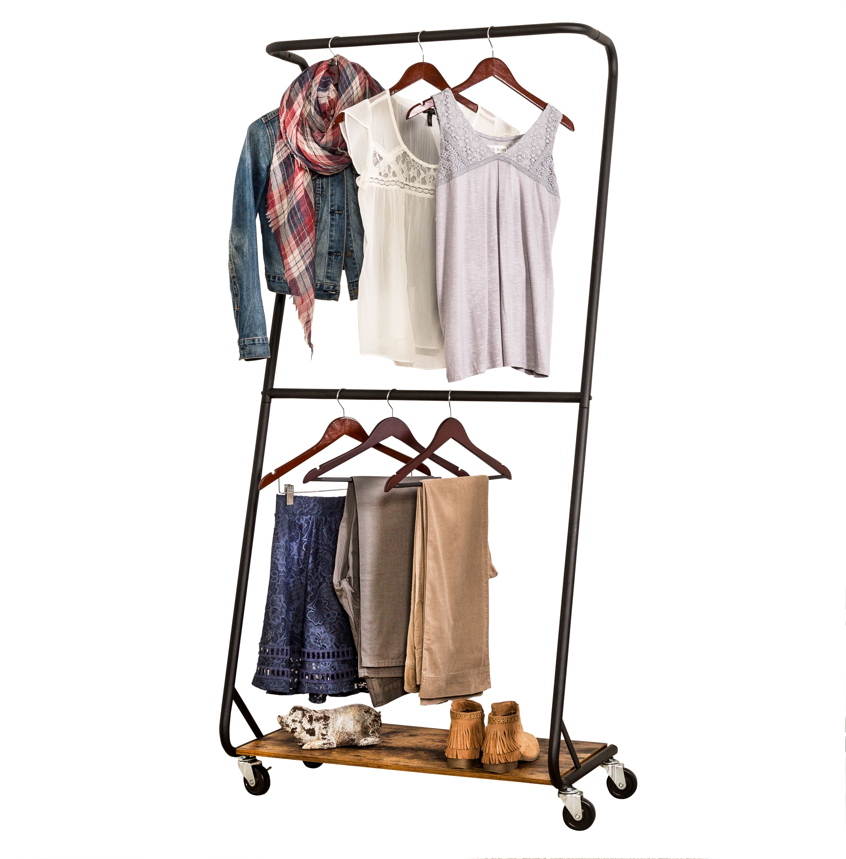 Honey Can Do Rustic Z-Frame Garment Rack