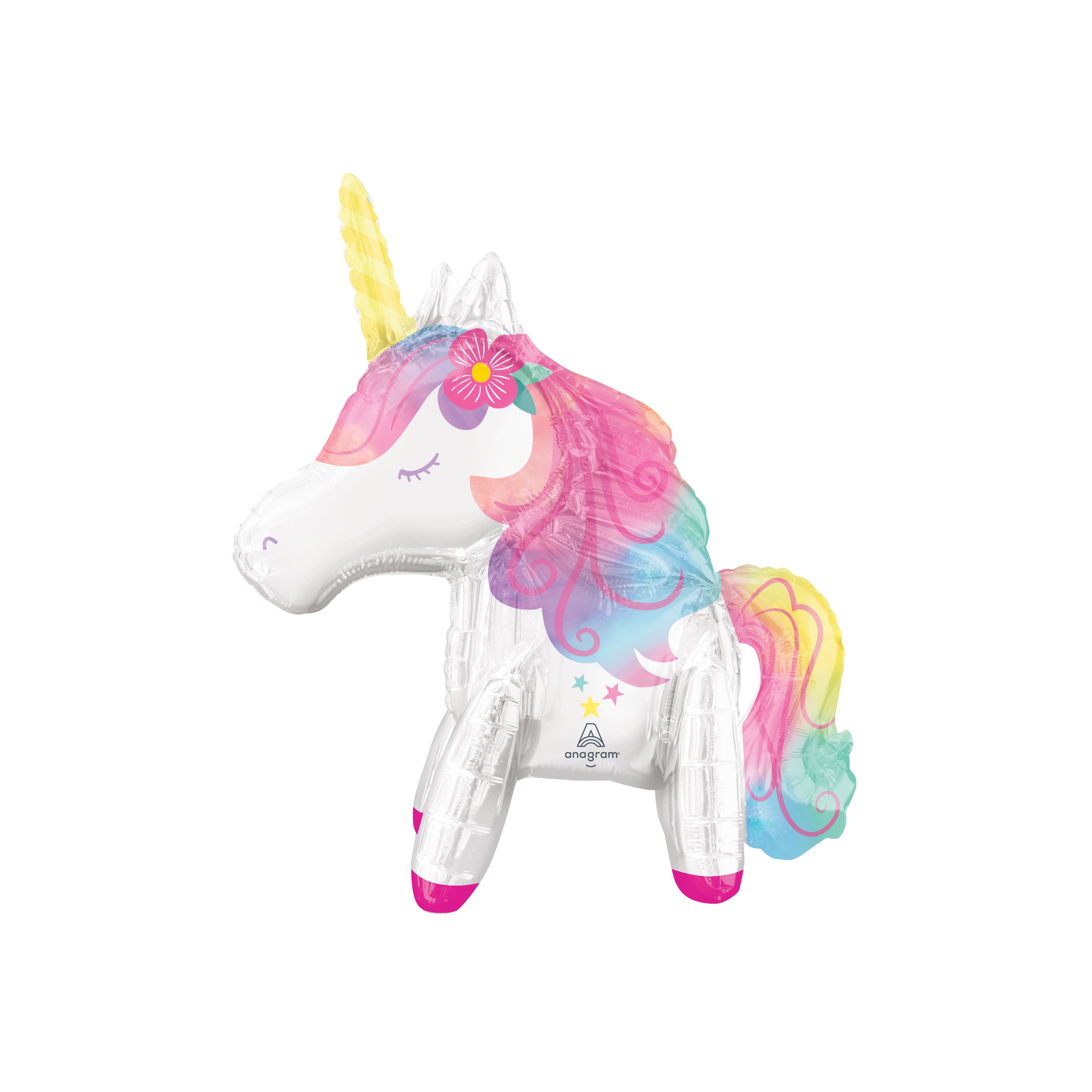 25&#x22; Air-Filled Enchanted Unicorn Foil Multi-Balloon