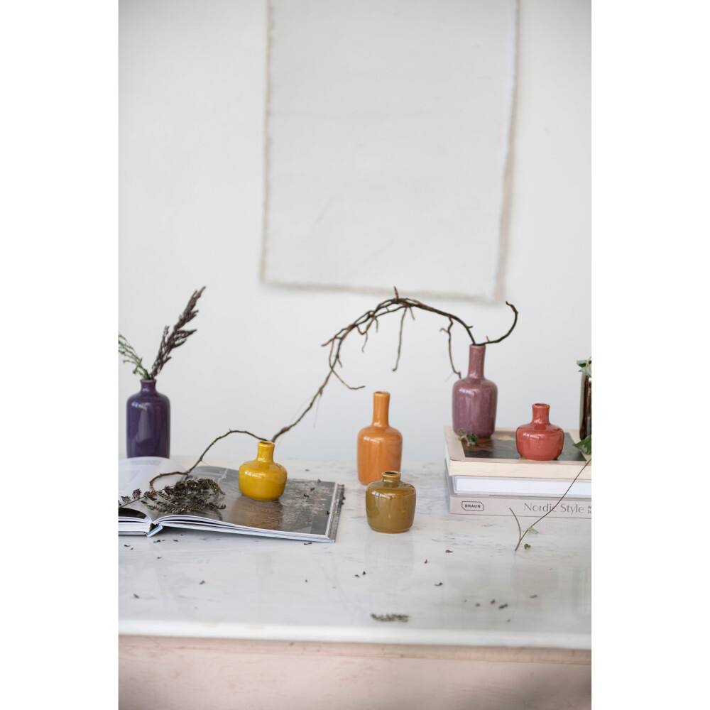 Hello Honey® Stoneware Vases With Reactive Glaze Finish Set