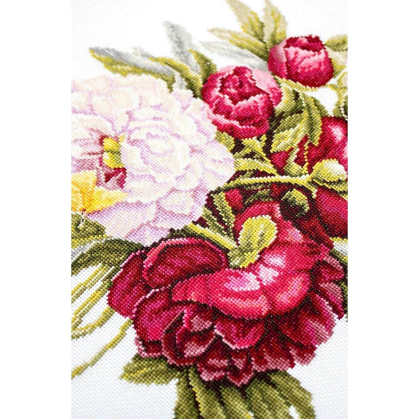 Luca-S Bouquet with Peonies Counted Cross Stitch Kit