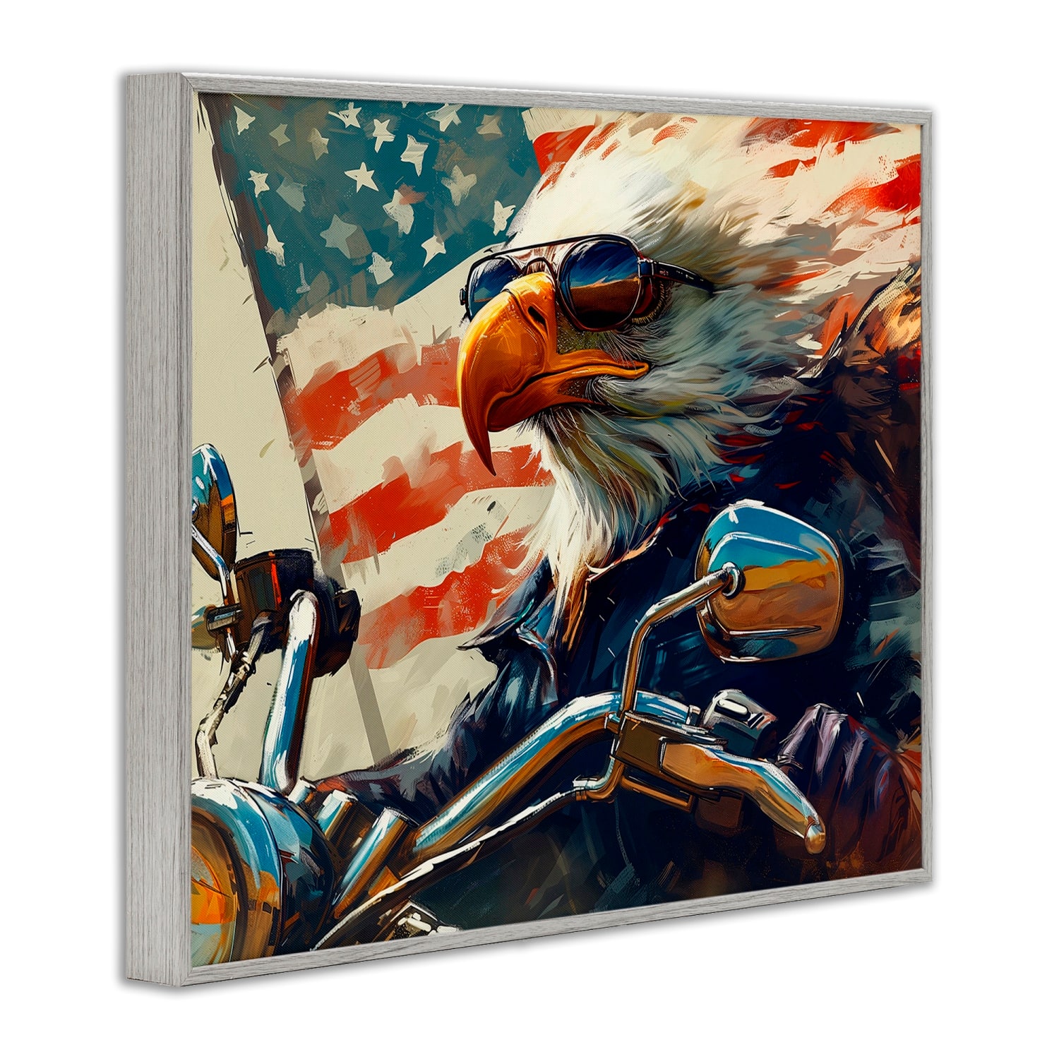 Stupell Industries Patriotic Bald Eagle Framed Giclee Art