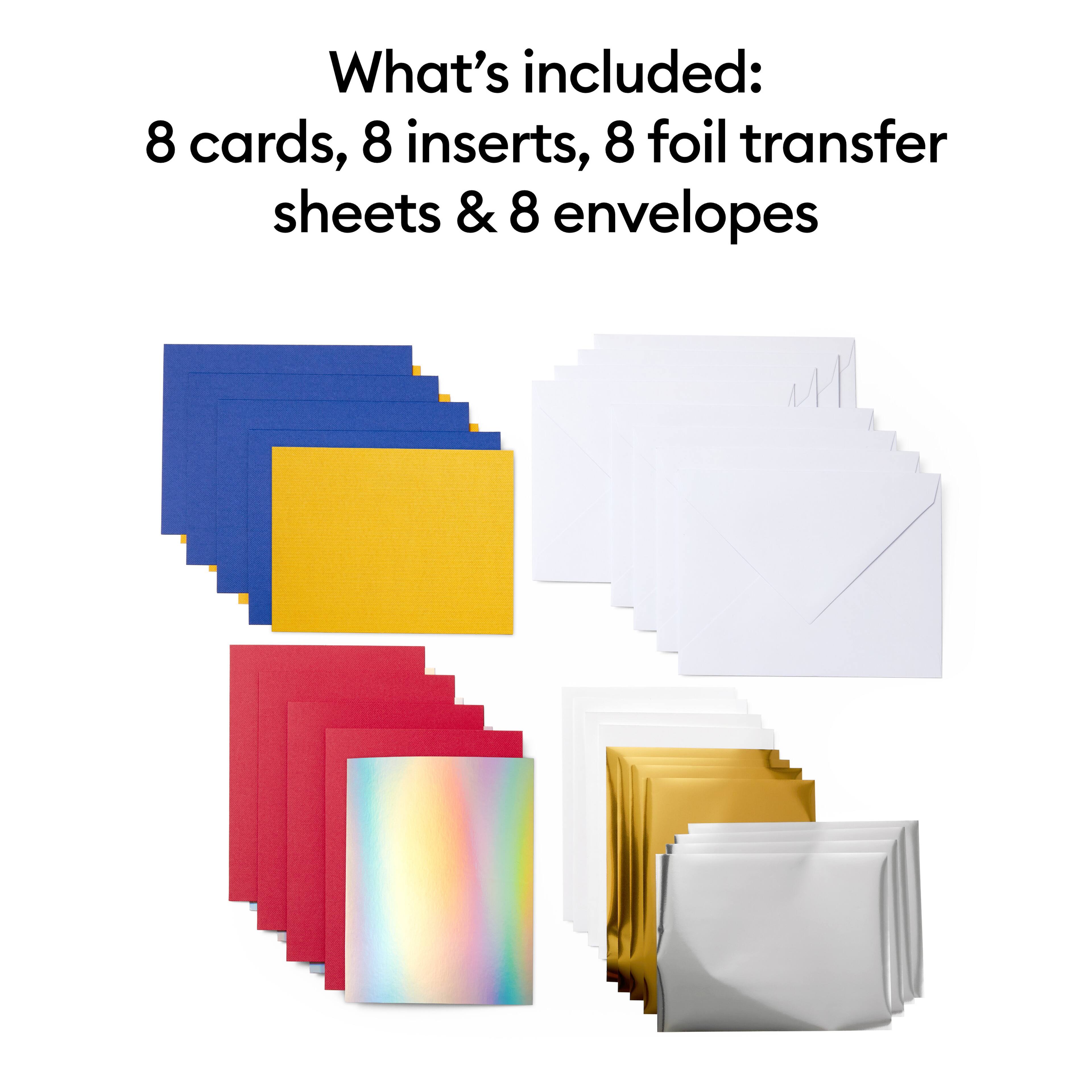 Cricut Joy&#x2122; A2 Foil Transfer Insert Cards, Celebration Sampler