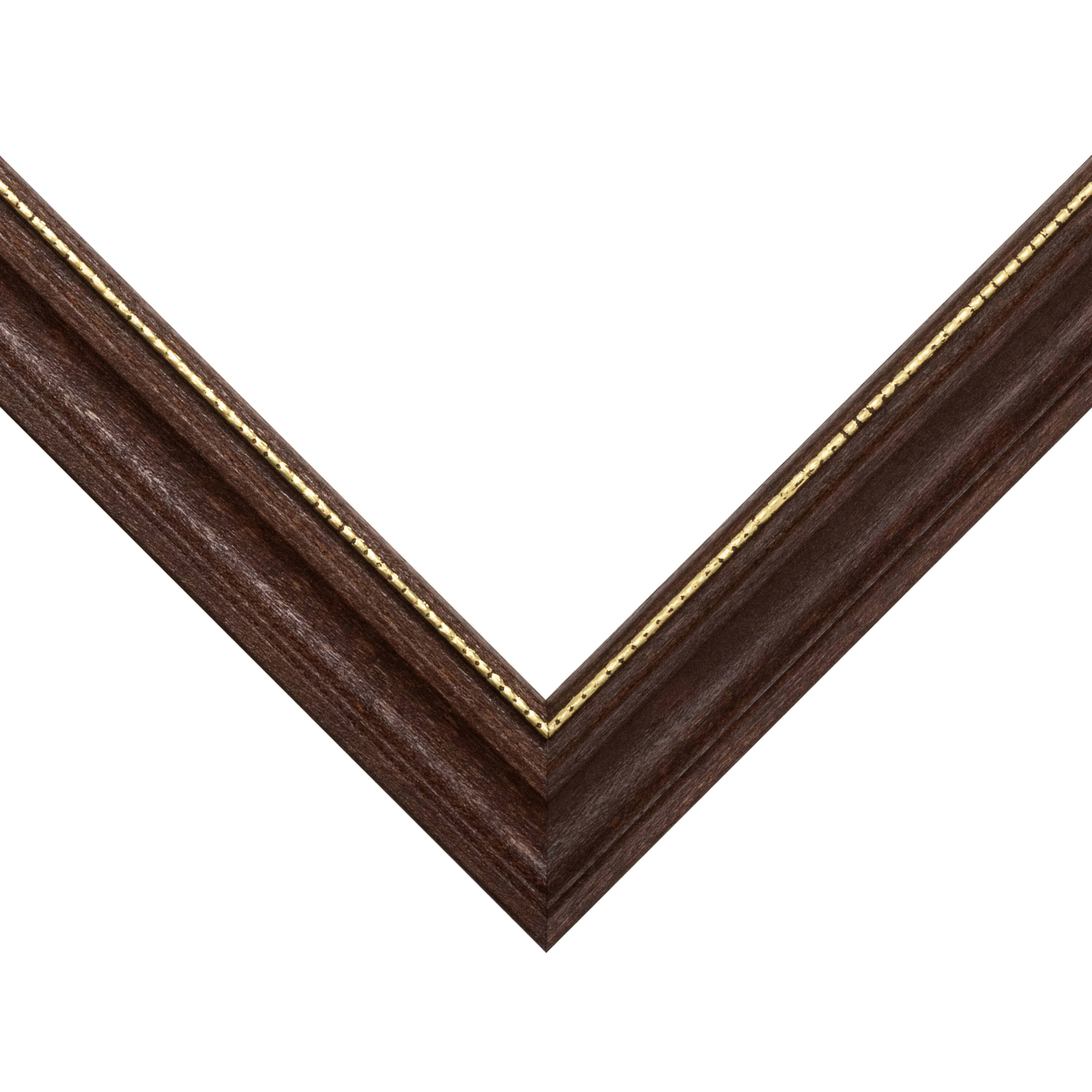 Frame USA Boardroom Walnut with Gold Bead Single Image Picture Frame