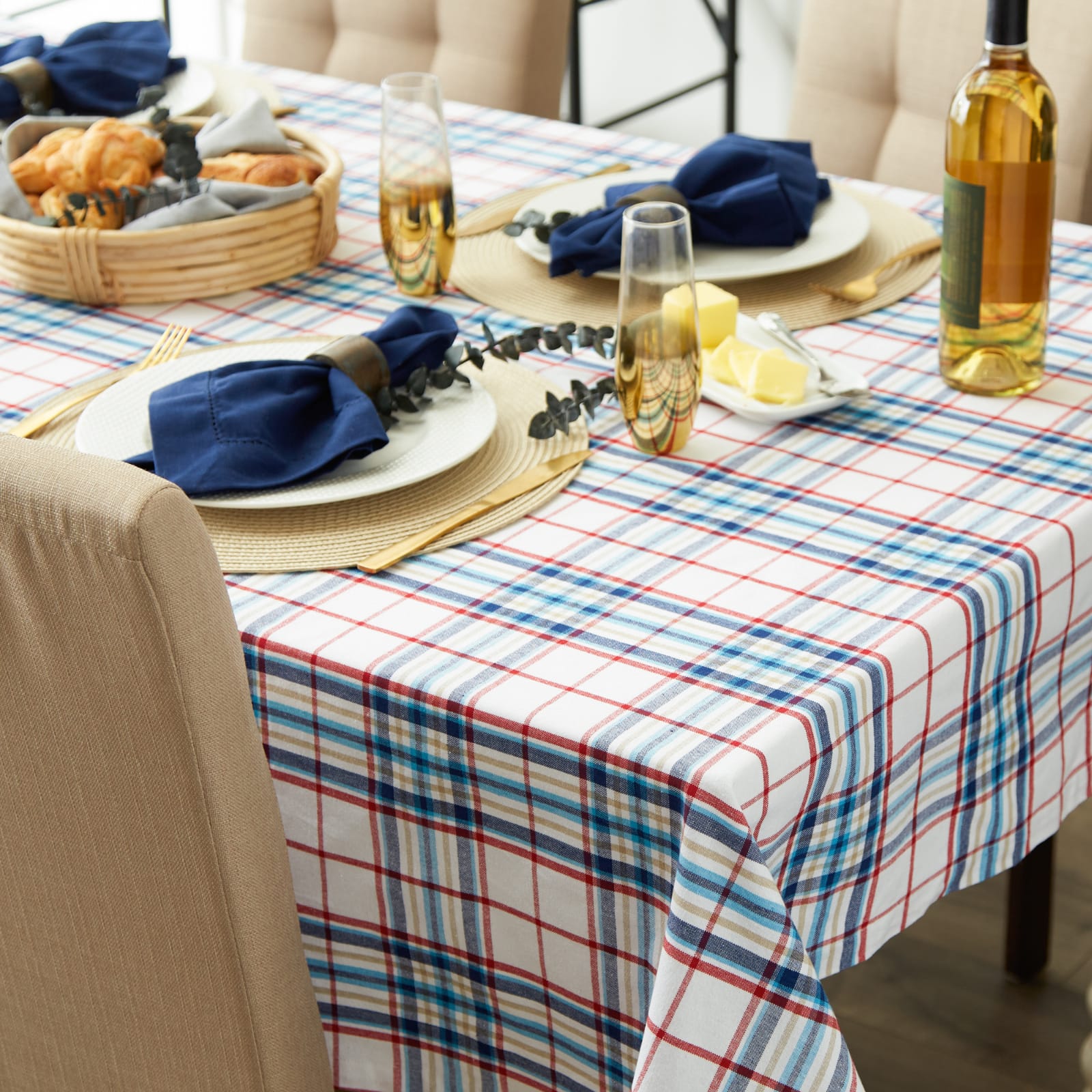 Lighthouse Plaid Tablecloth 60&#x22; x 120&#x22;