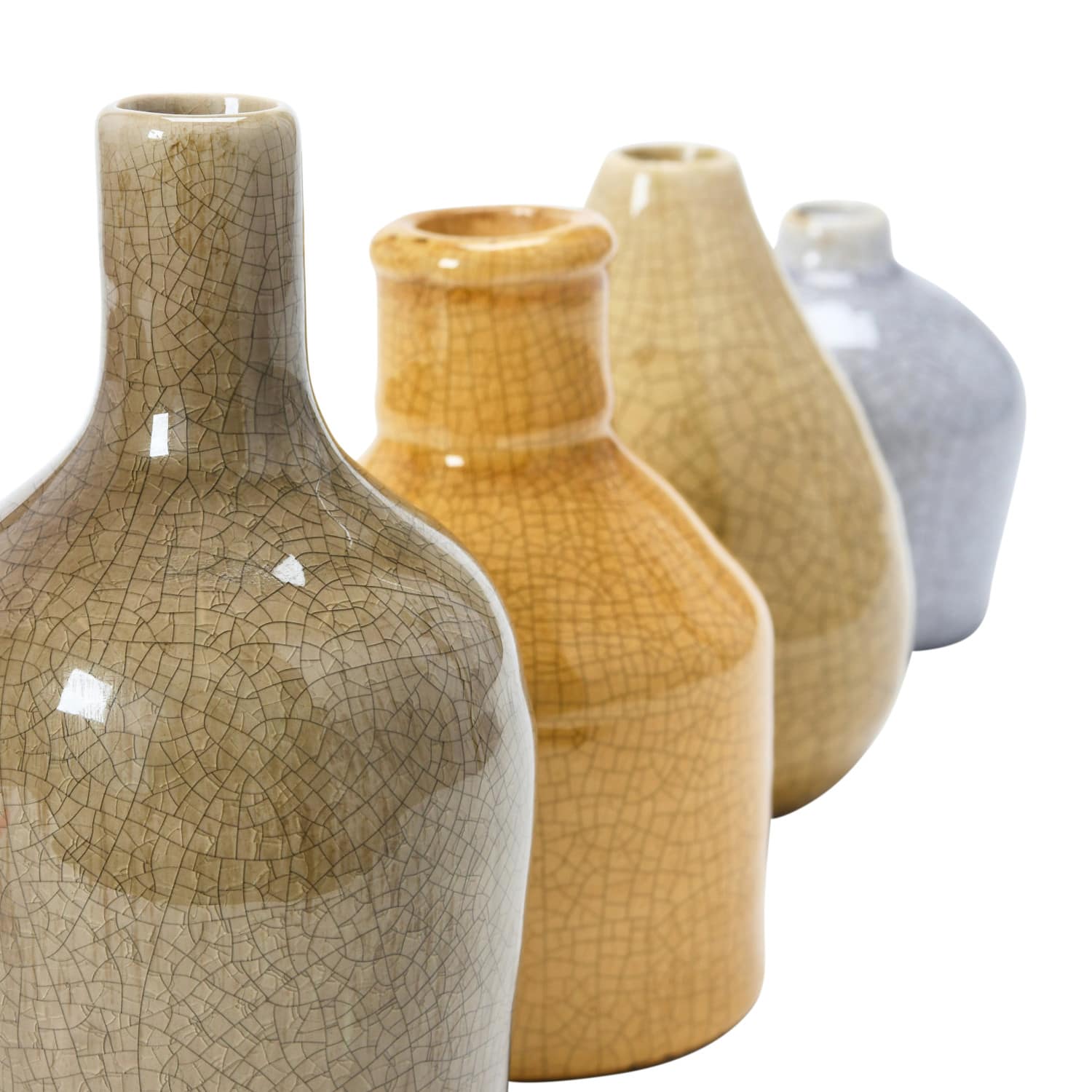 Hello Honey® Stoneware Crackle Glaze Bud Vase Set