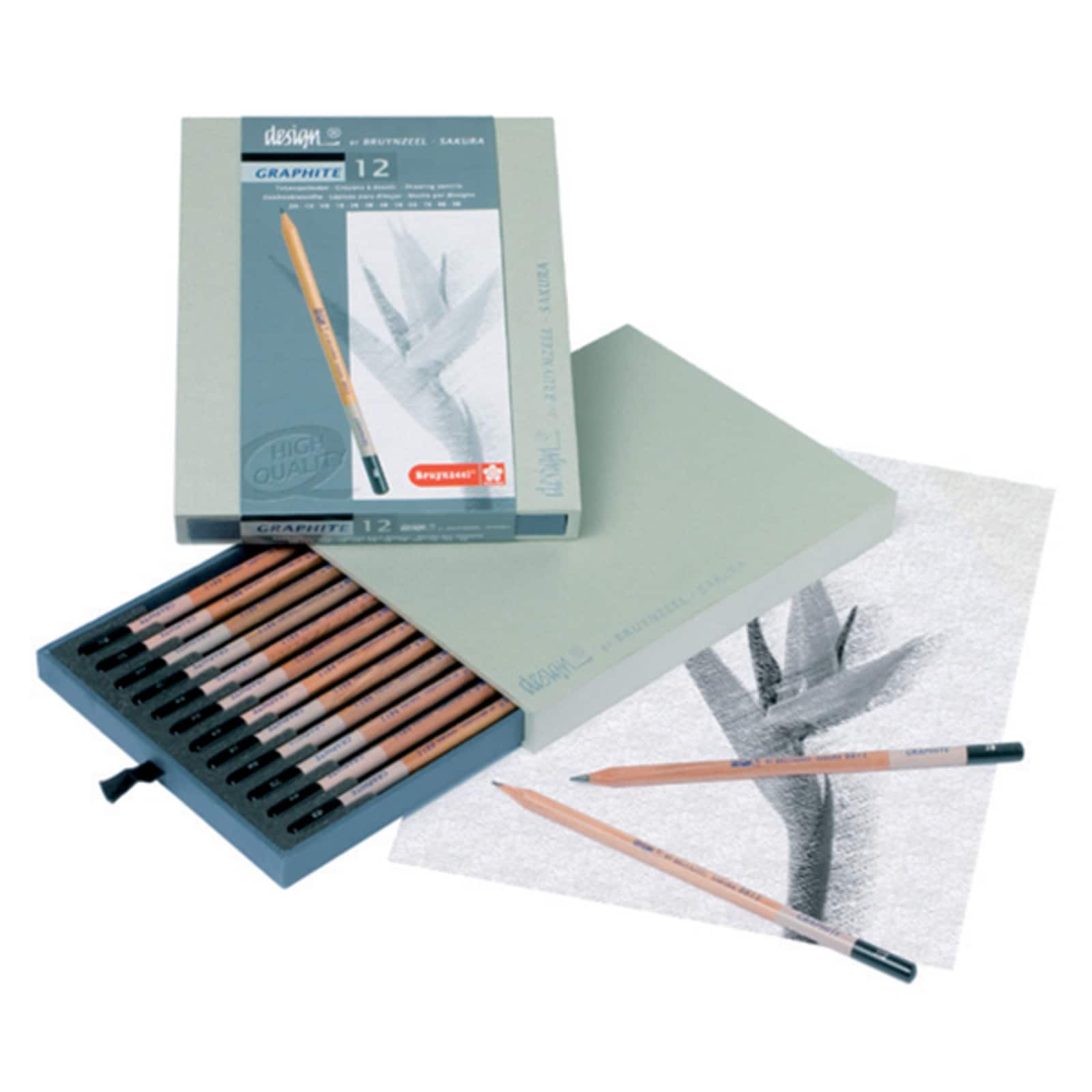 Bruynzeel Design Graphite Pencil Set - Set of 12