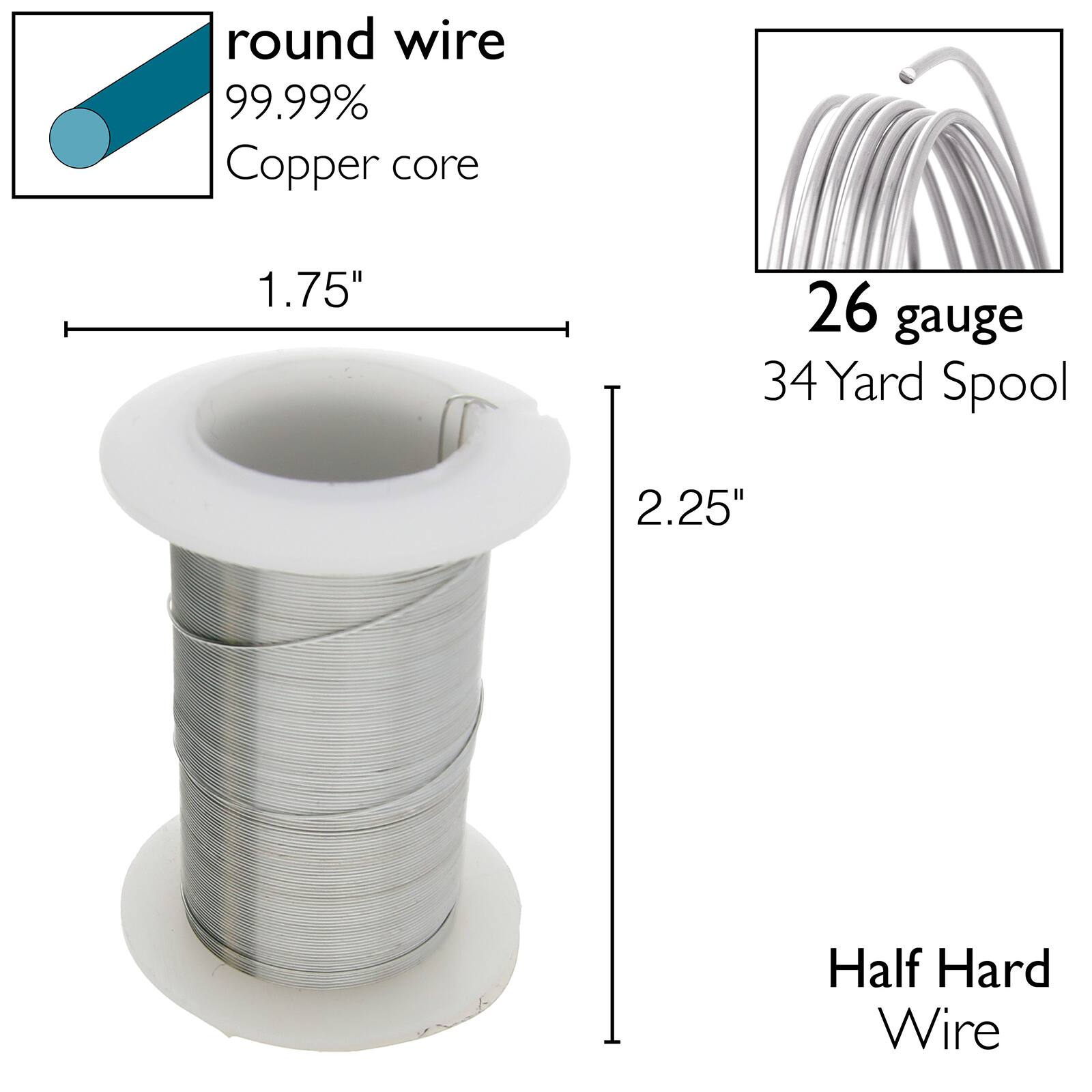 The Beadsmith&#xAE; Wire&#x2122; Elements 26 Gauge Tarnish-Resistant Wire