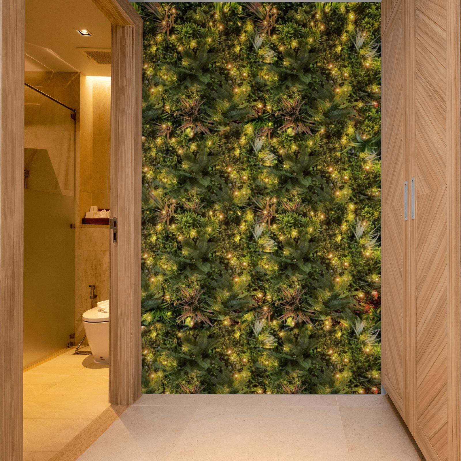 GreenSmart Dekor 40" Bali with LED lights Faux Green Plant Wall