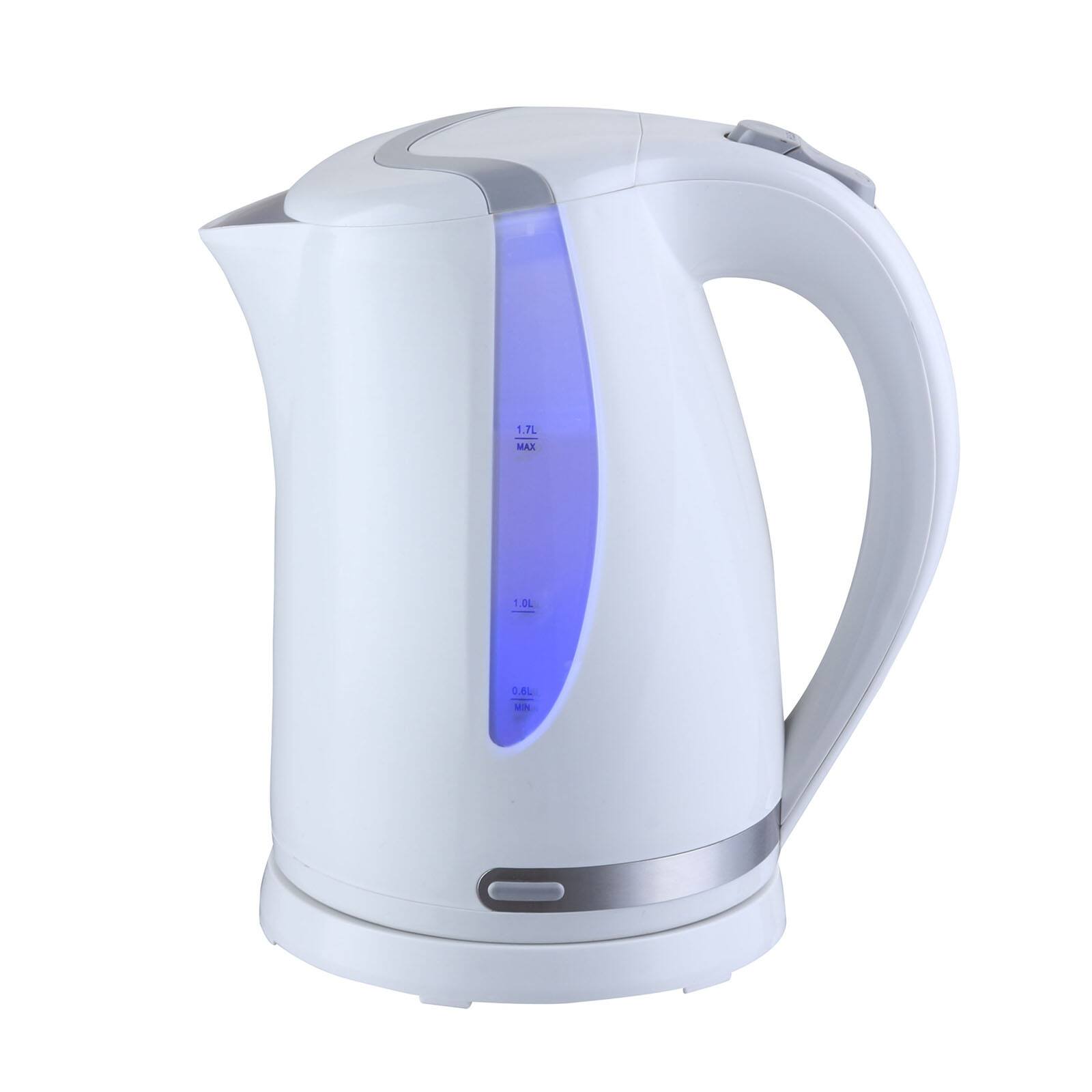 MegaChef 1.7L White Plastic Electric Tea Kettle