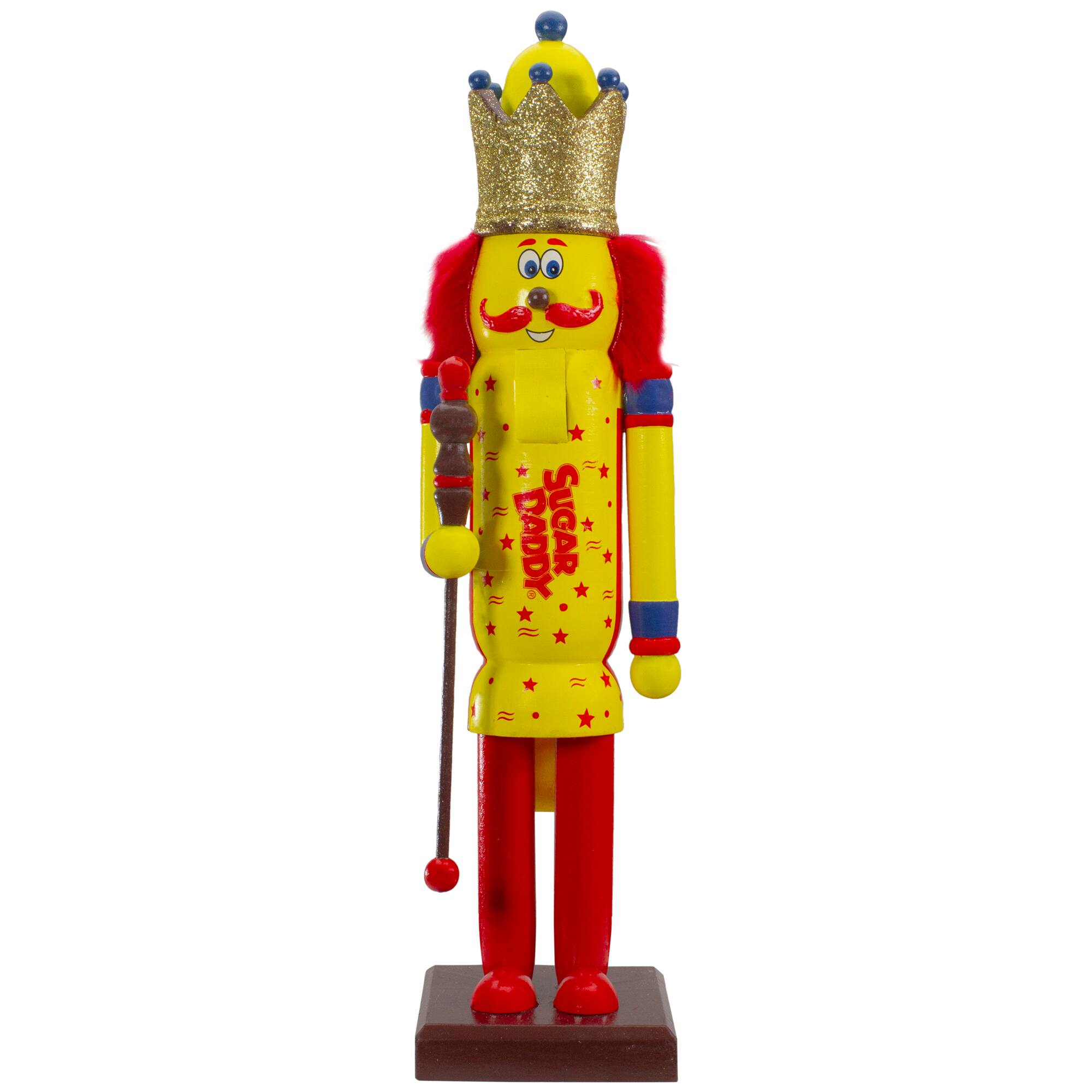 14&#x22; Tootsie Roll Sugar Daddy Wooden Christmas Nutcracker Figure