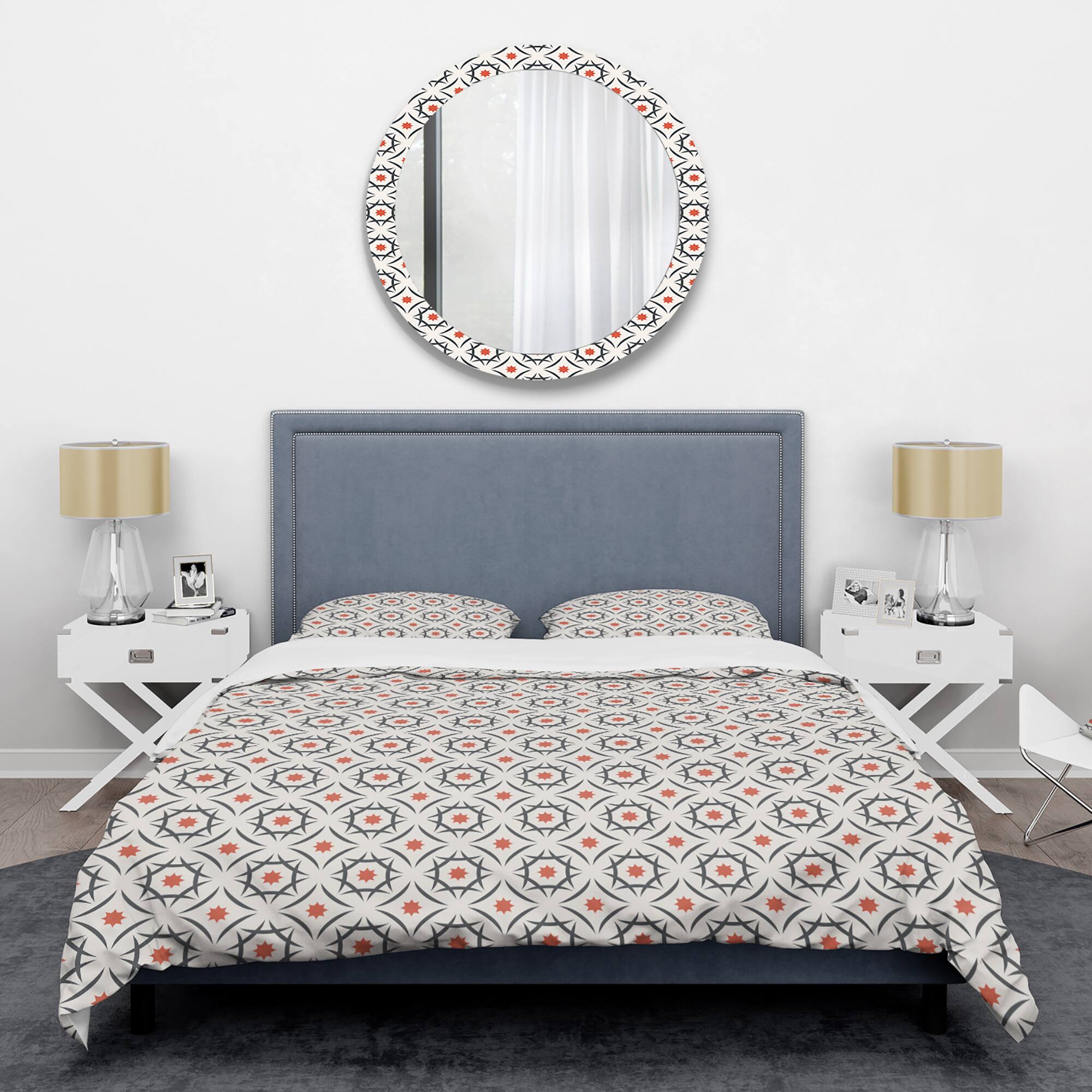 Designart &#x27;Abstract Retro Design V&#x27; Mid-Century Duvet Cover Set