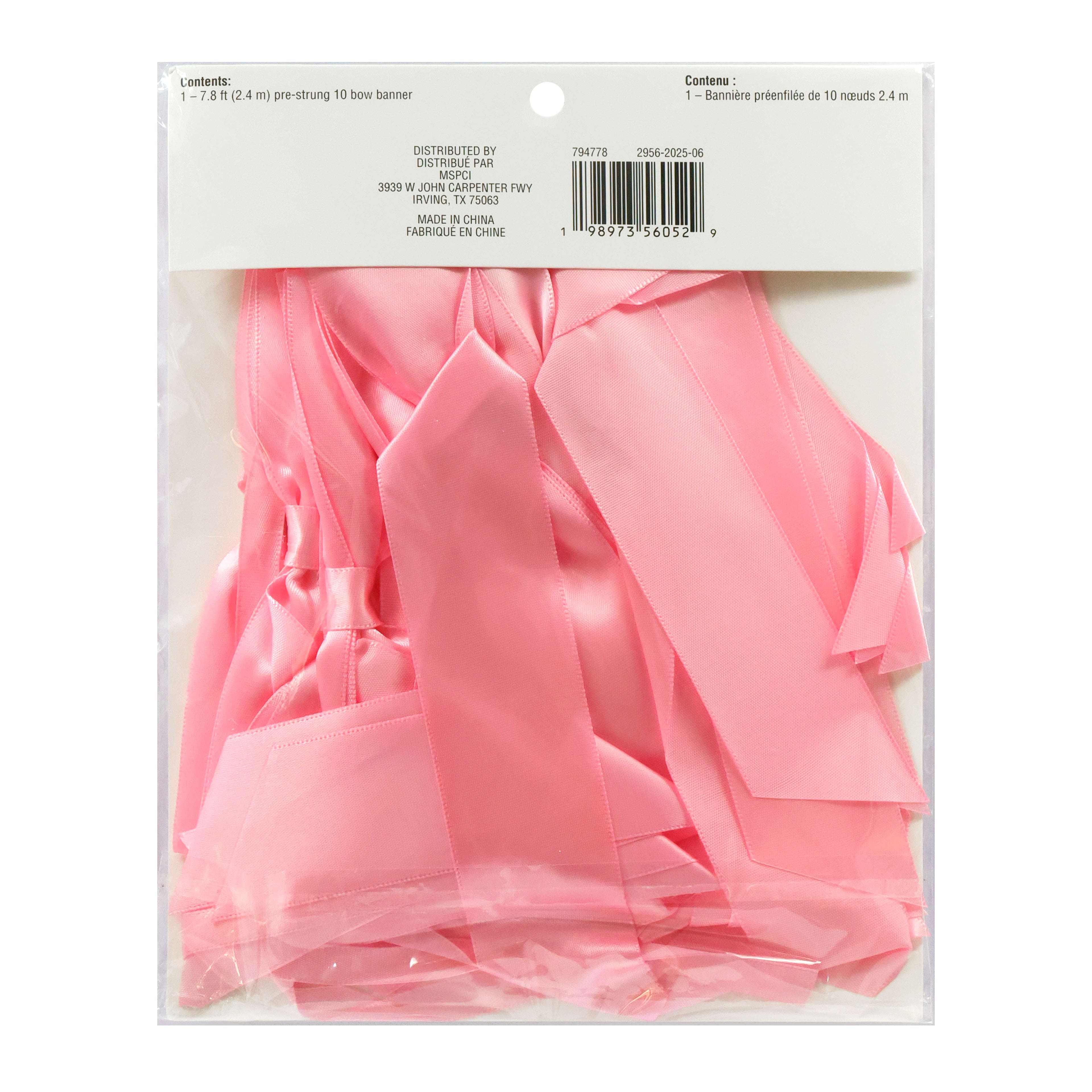 7.75&#x22; Pink Bow Banner by Celebrate It&#x2122;