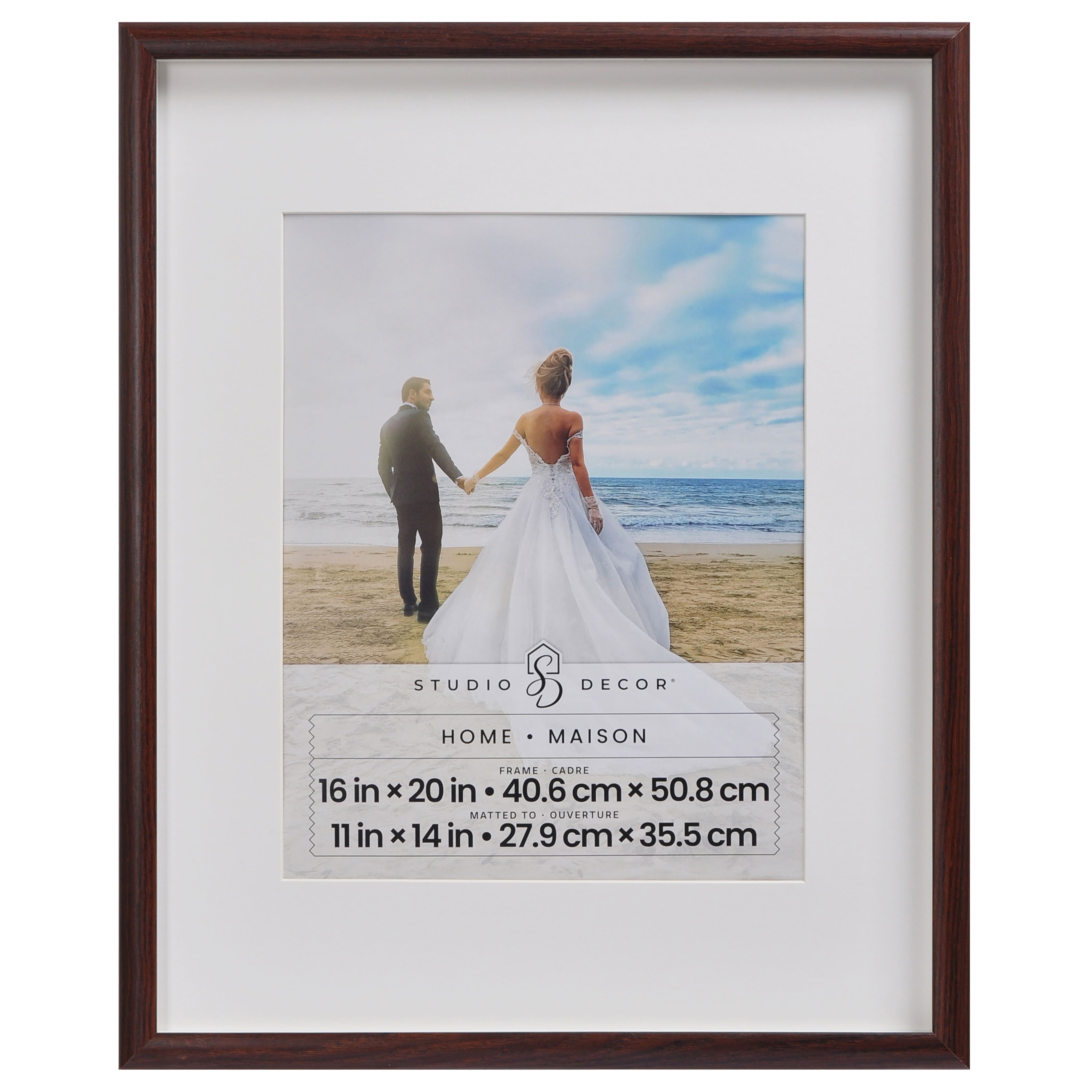 Home Brown Prescott Frame with Mat by Studio D&#xE9;cor&#xAE;
