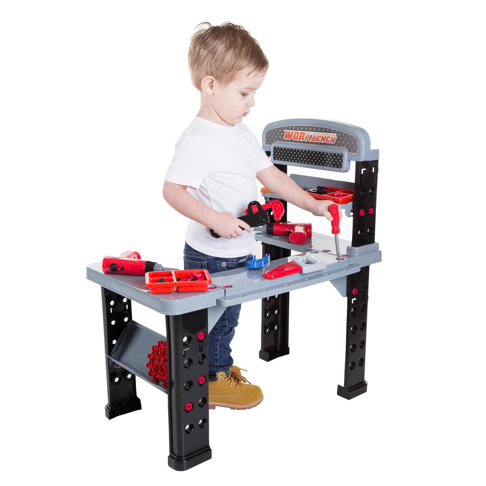 Toy Time Woodworking &#x26; Mechanic Workshop Tool Bench