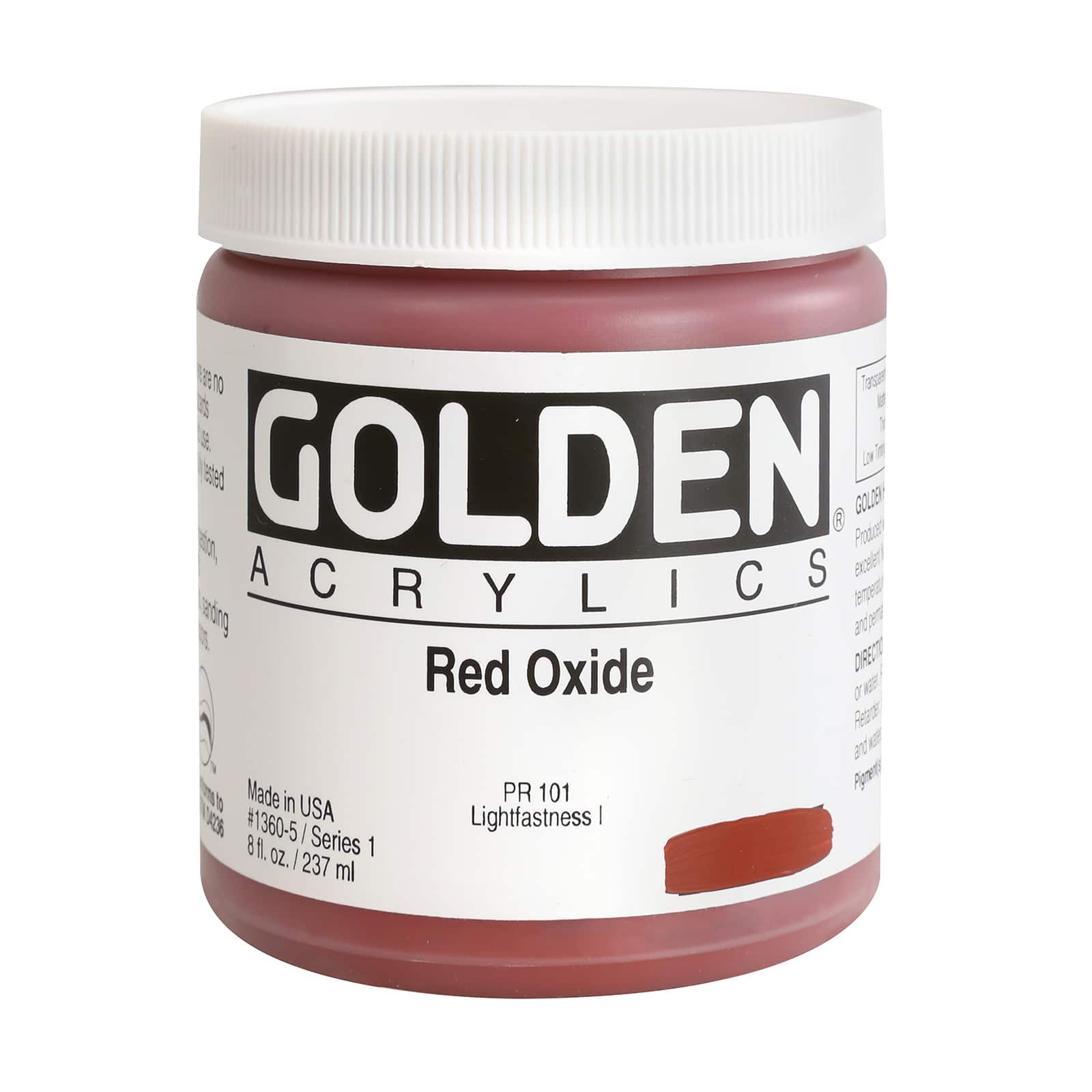 Golden Heavy Body Acrylic Paint, 8 oz in Red Oxide