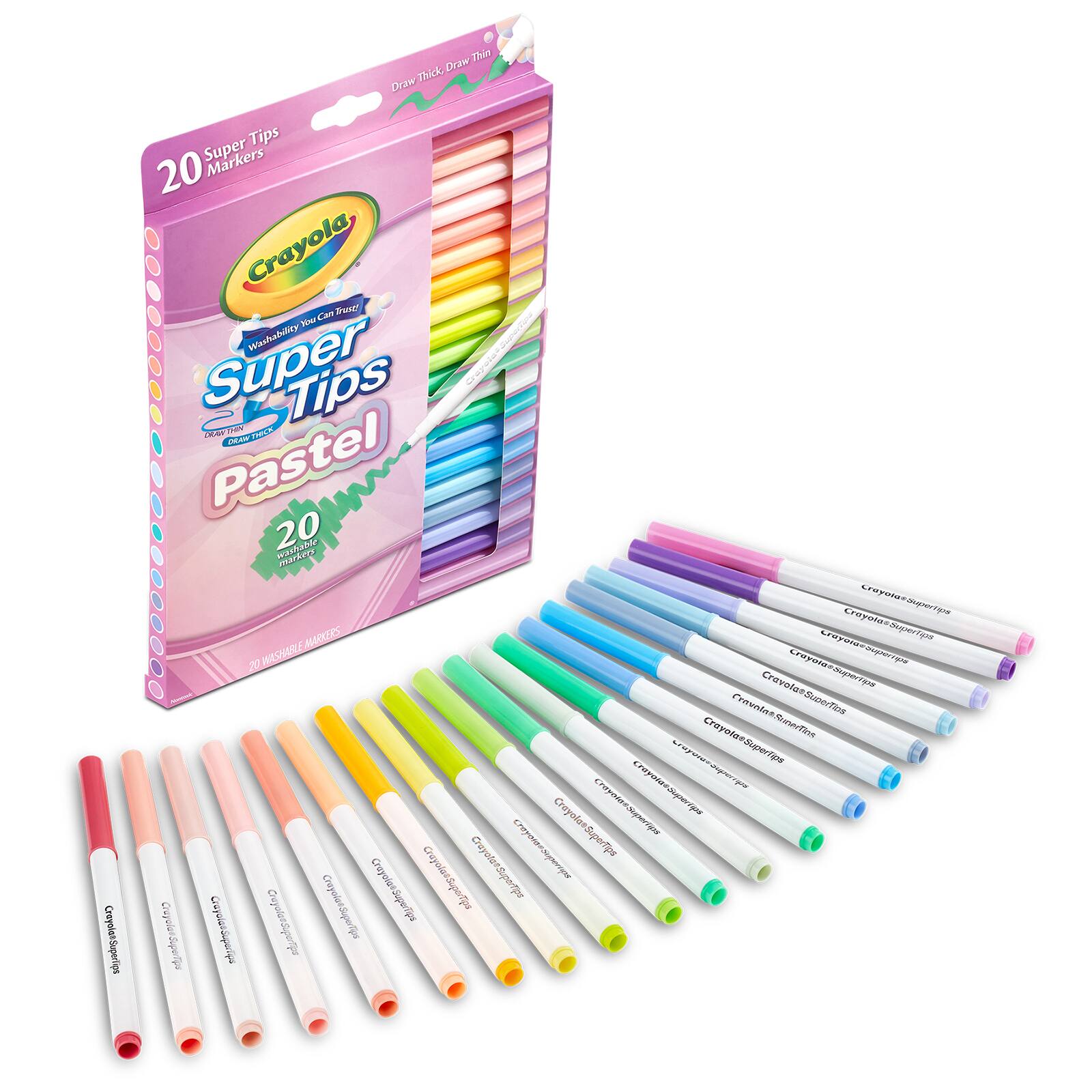Crayola® Supertip Pastel Markers, 6 Packs of 20