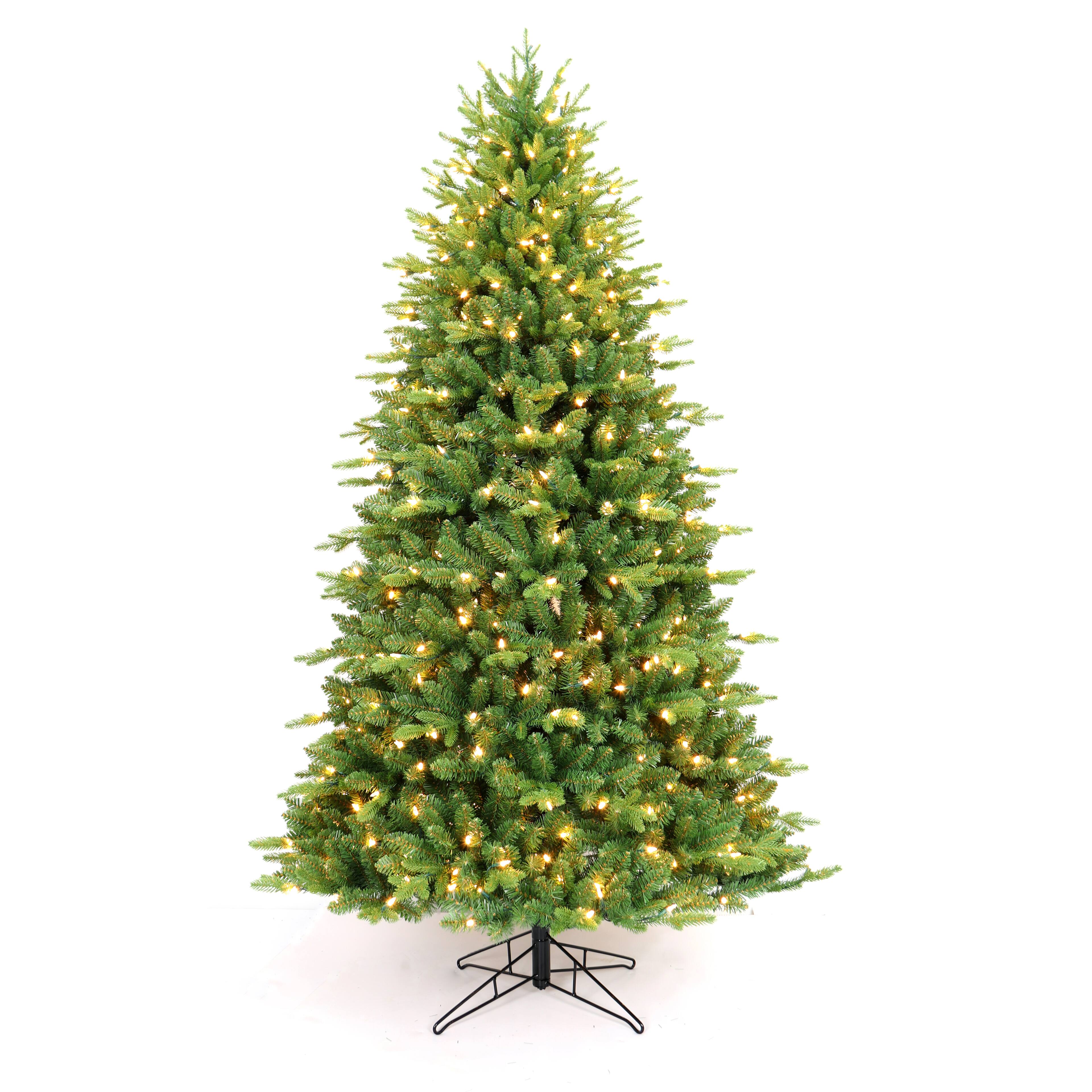 7.5ft. PreLit Noble Fir Artificial Christmas Tree, Warm White LED